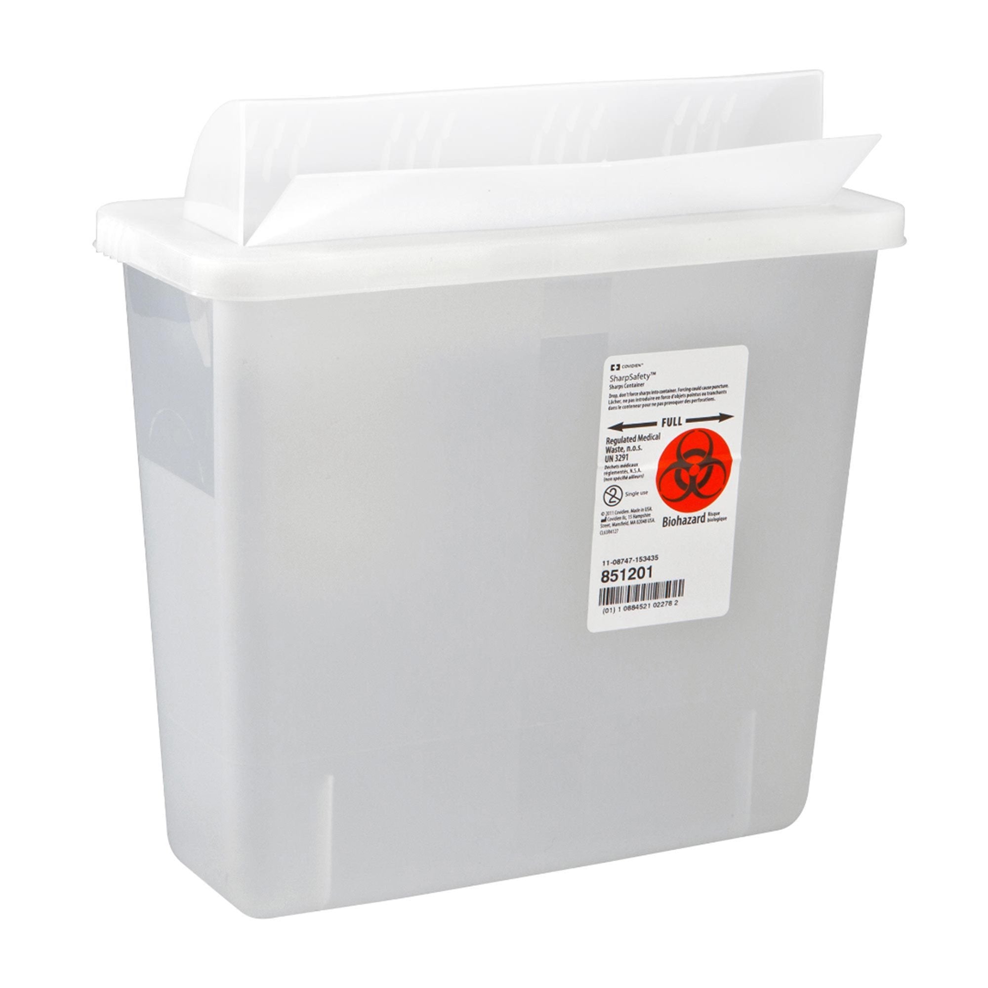 In-Room™ Multi-purpose Sharps Container, 1-1/4 Gallon, 11 x 10¾ x 4¾ Inch (20 Units)