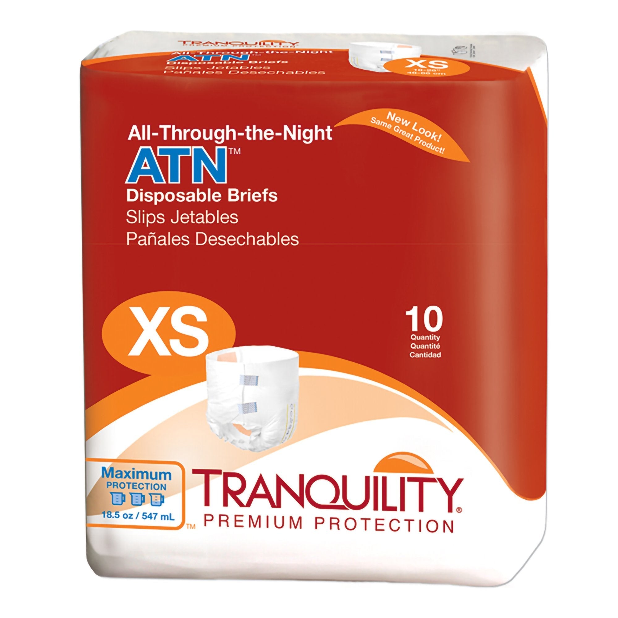 Tranquility® ATN Maximum Protection Incontinence Brief, Extra Small (10 Units)