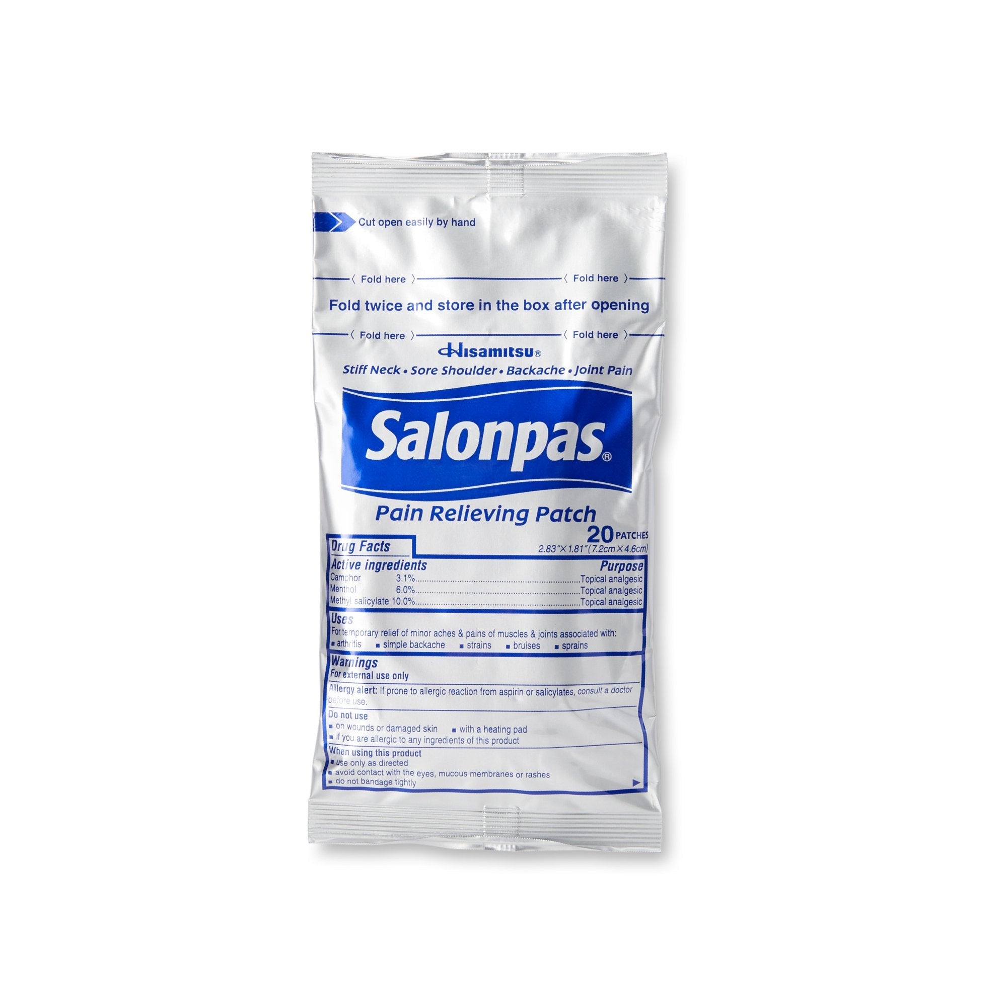 Salonpas® Camphor / Menthol / Methyl Salicylate Topical Pain Relief (60 Units)