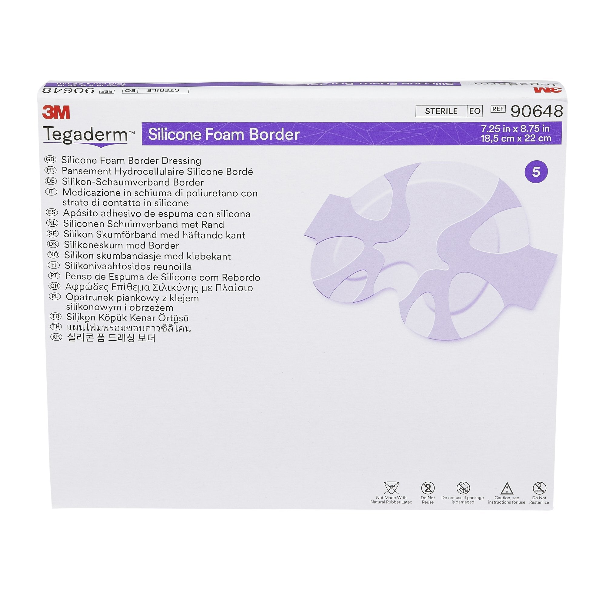 3M™ Tegaderm™ Silicone Foam Dressing, 7-1/4 x 8-3/4 Inch (1 Unit)