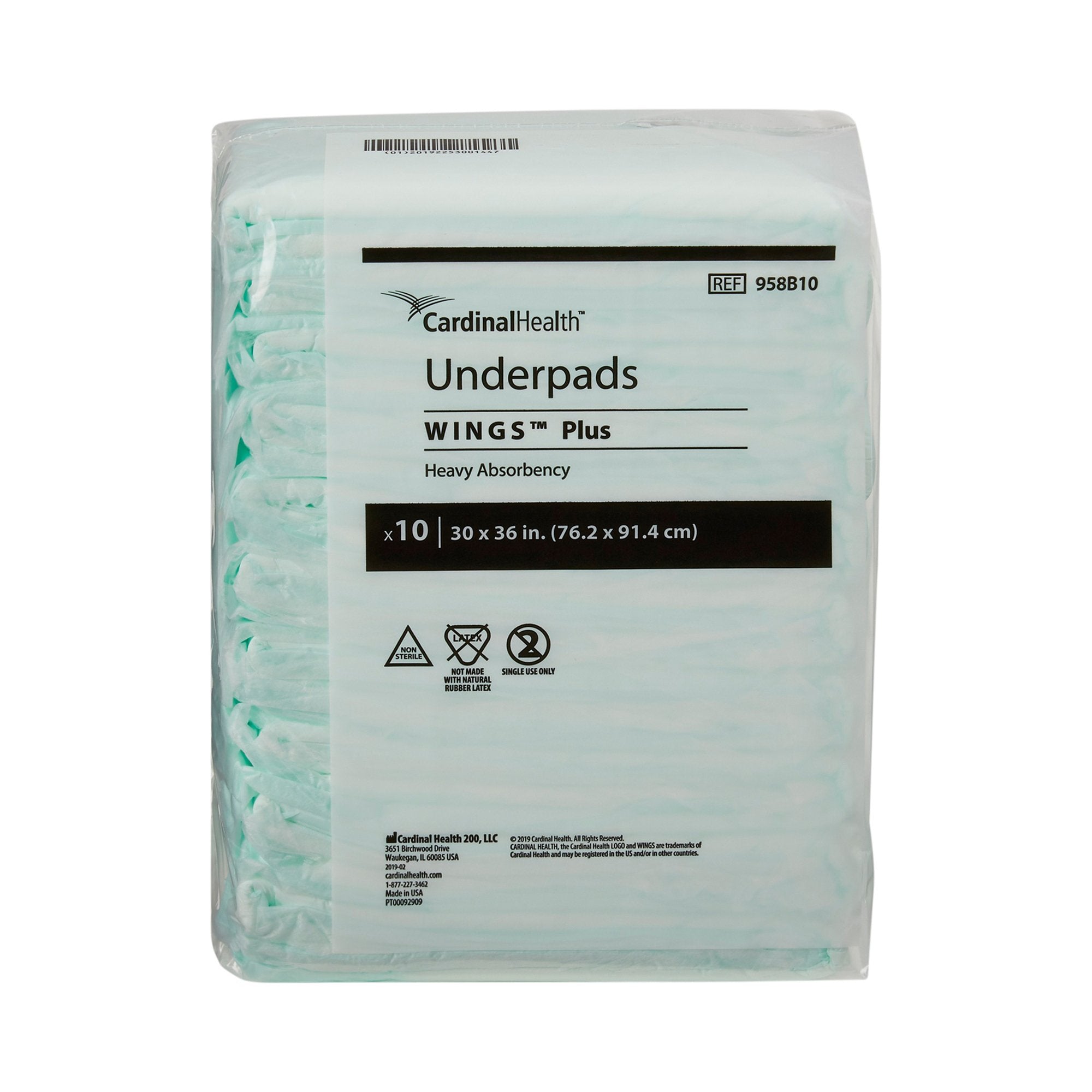 Wings™ Plus Heavy Absorbency Underpads, 30x36" Leak Protection