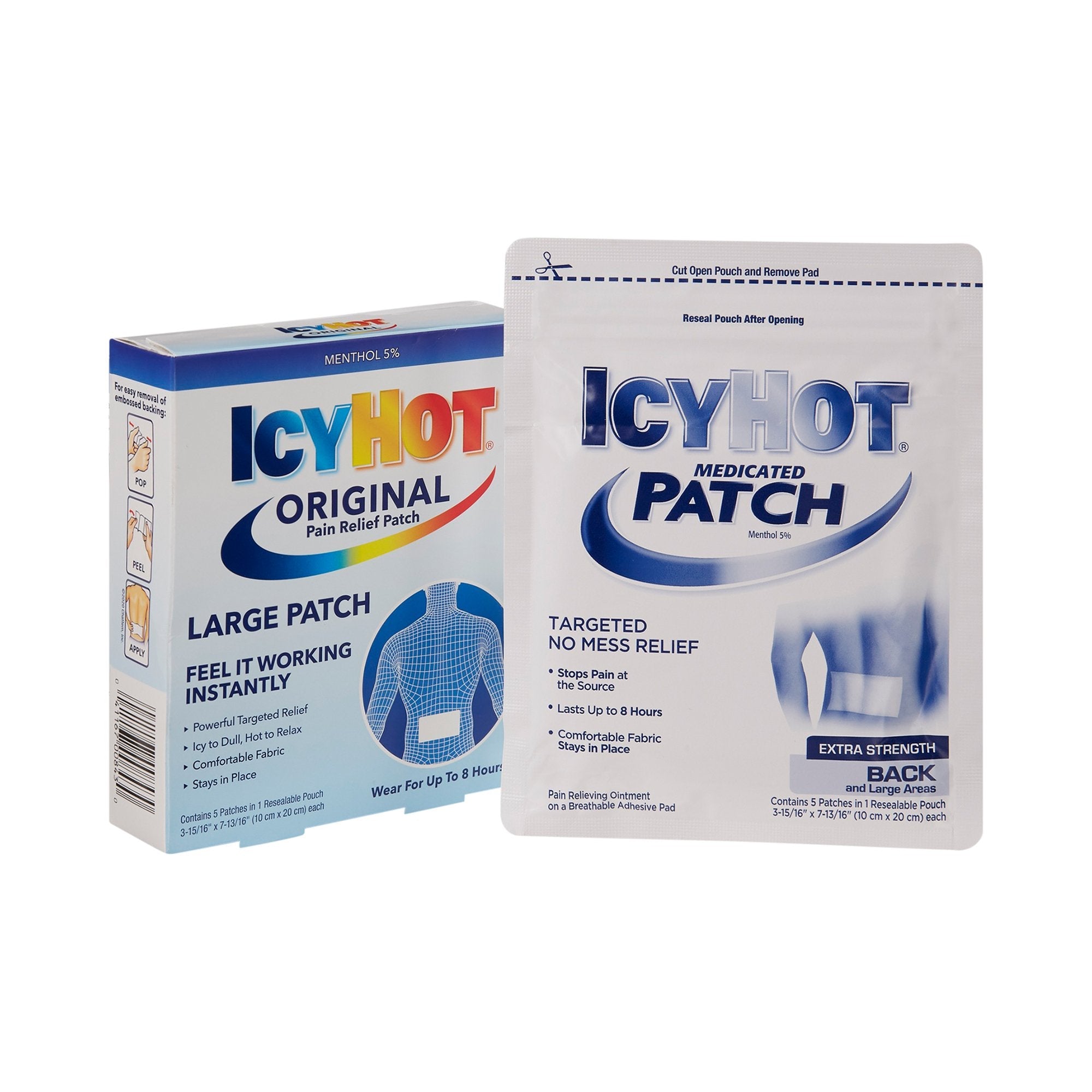 Icy Hot® Original Pain Relief Patches, Large (1 Unit)