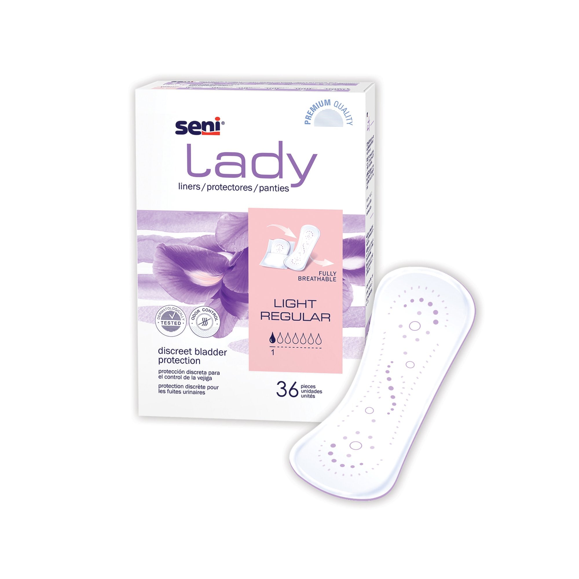 Seni® Lady Very Light Liners, Regular (36 Units)