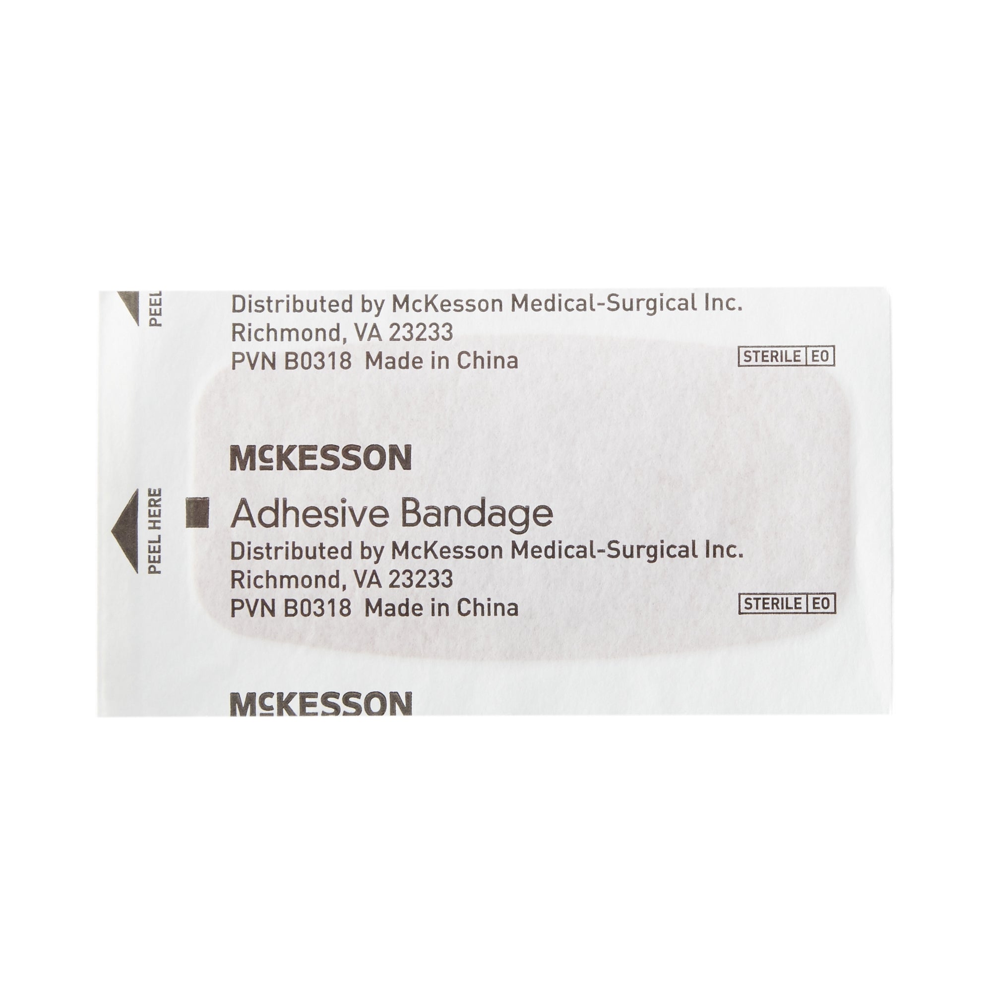McKesson Tan Fabric Adhesive Strips 2x4" - Sterile Bandages for Wound Care