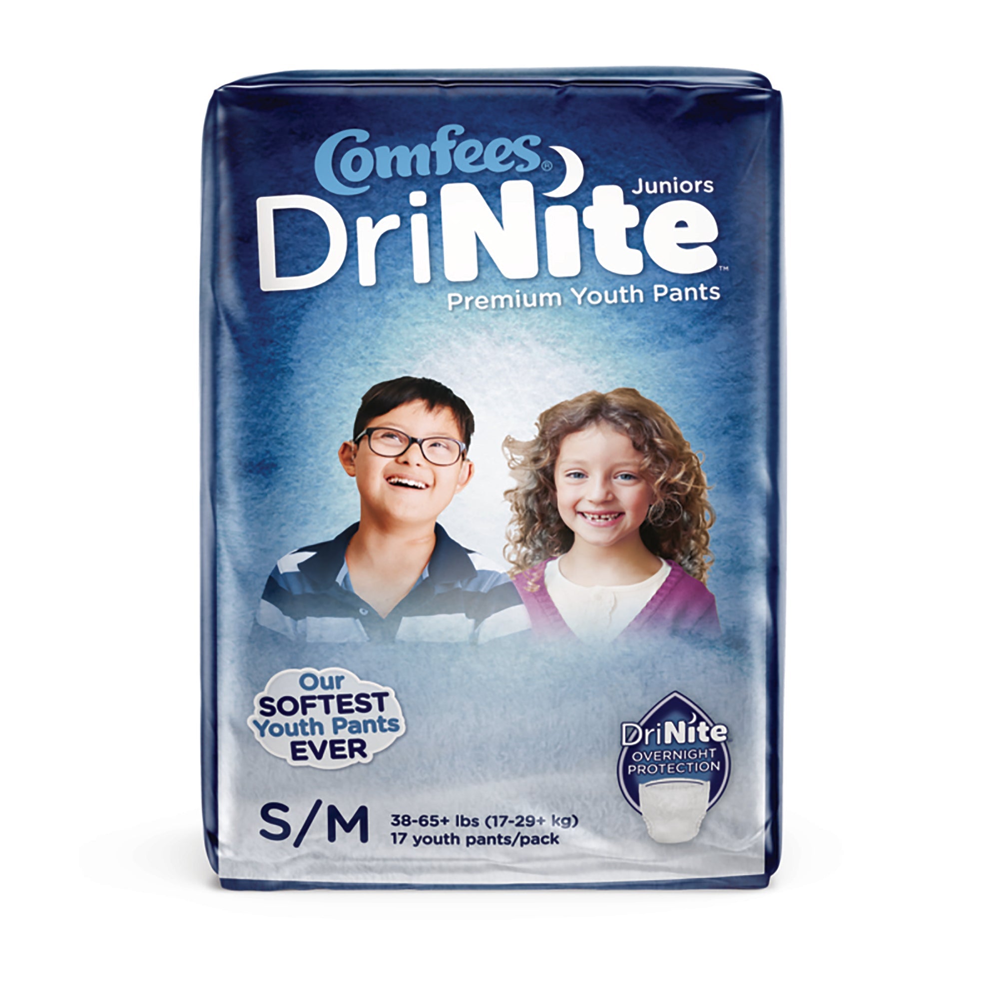 Comfees® DriNite® Juniors Absorbent Underwear, Small / Medium (17 Units)