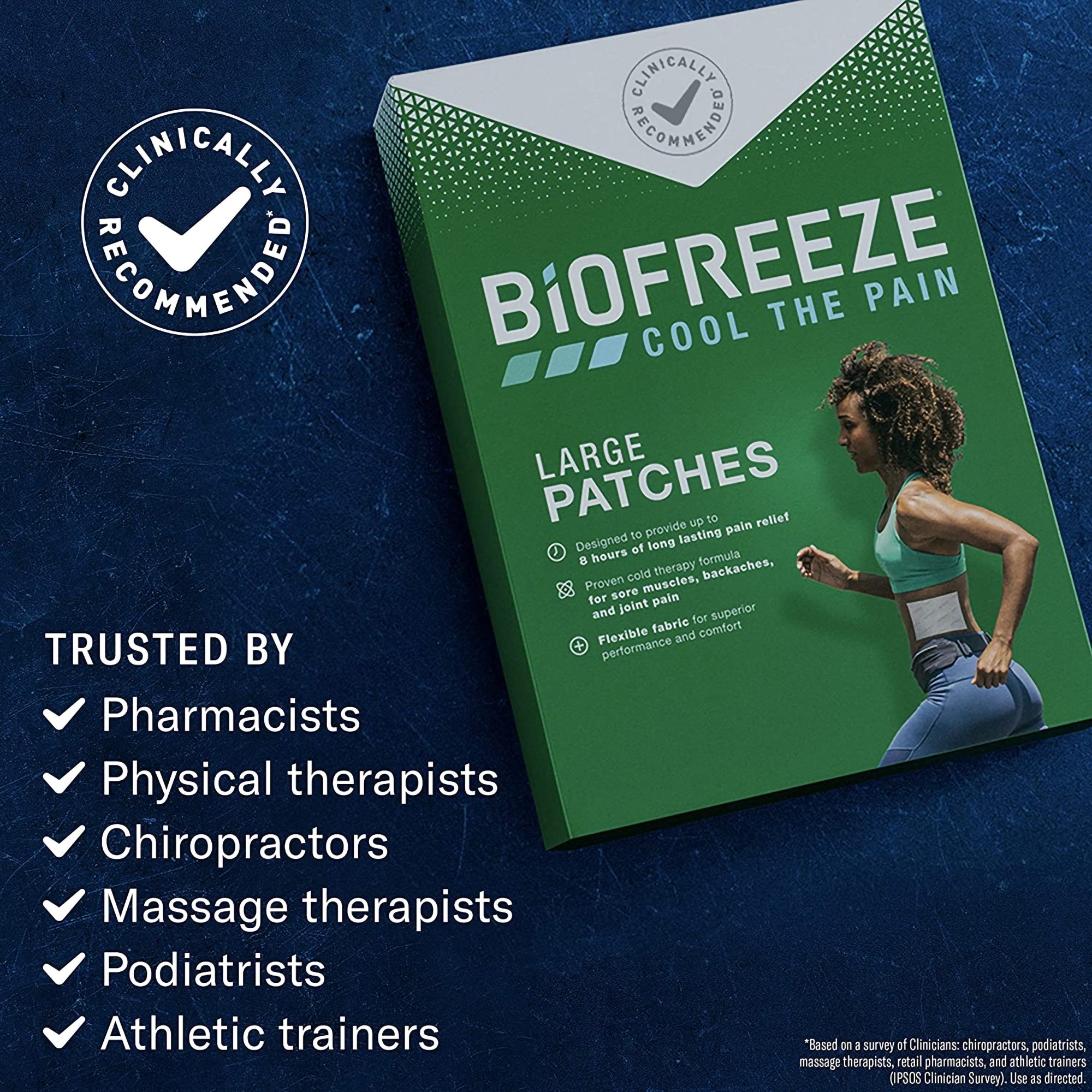 Biofreeze® Menthol Pain Relief Patches, Large (5 Units)