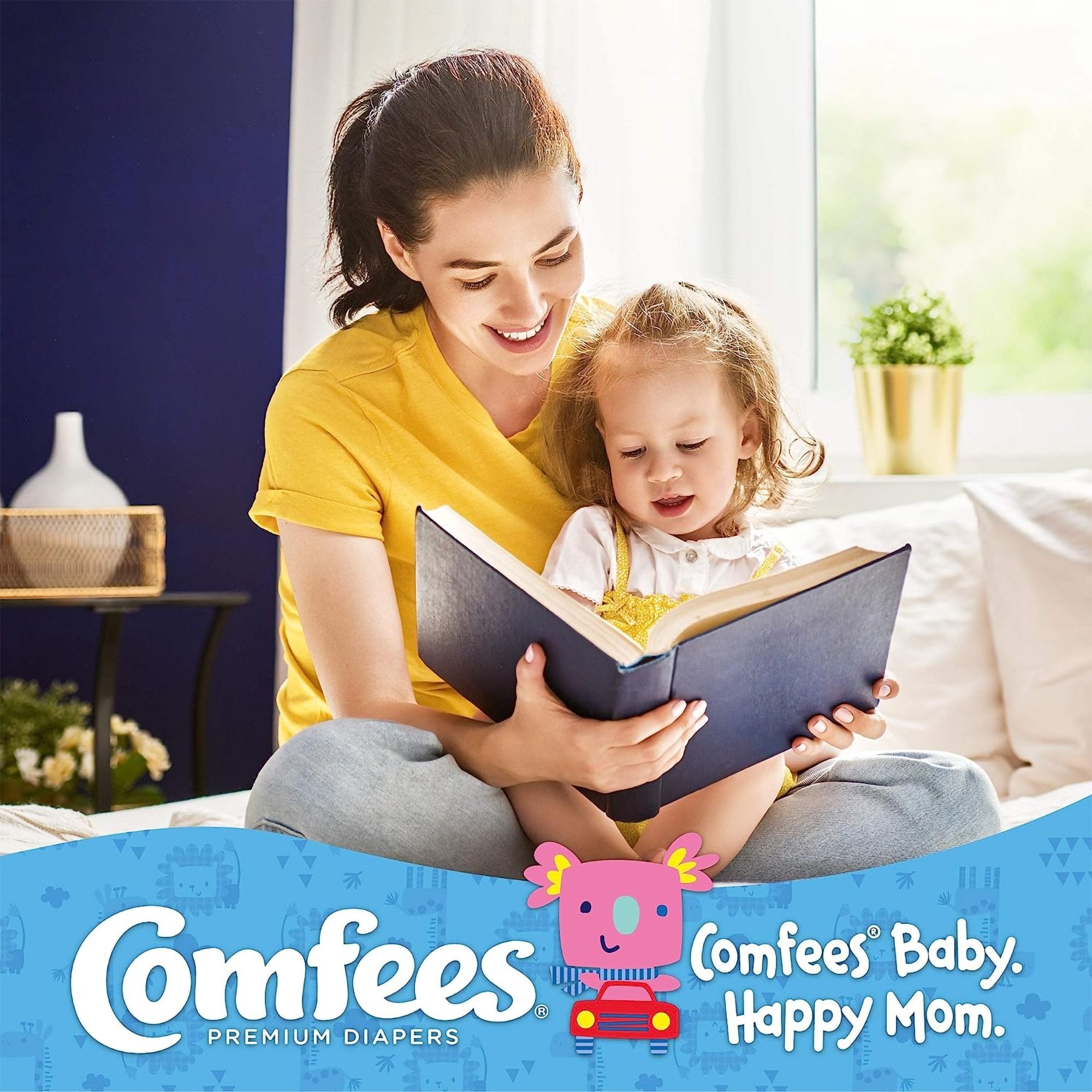 Comfees® Premium Diapers, Unisex, Baby, Tab Closure, Size 4 (31 Units)