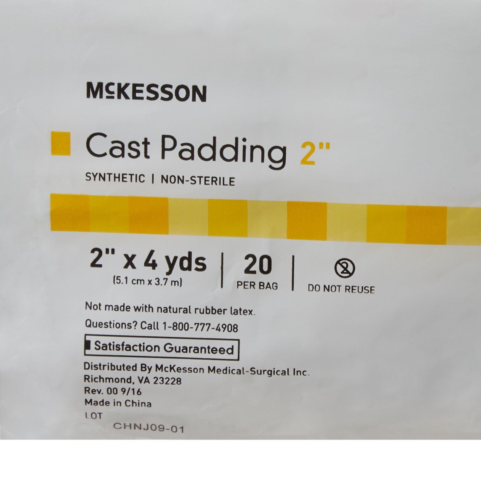 McKesson White Polyester Cast Padding, 2 Inch x 4 Yard (20 Units)