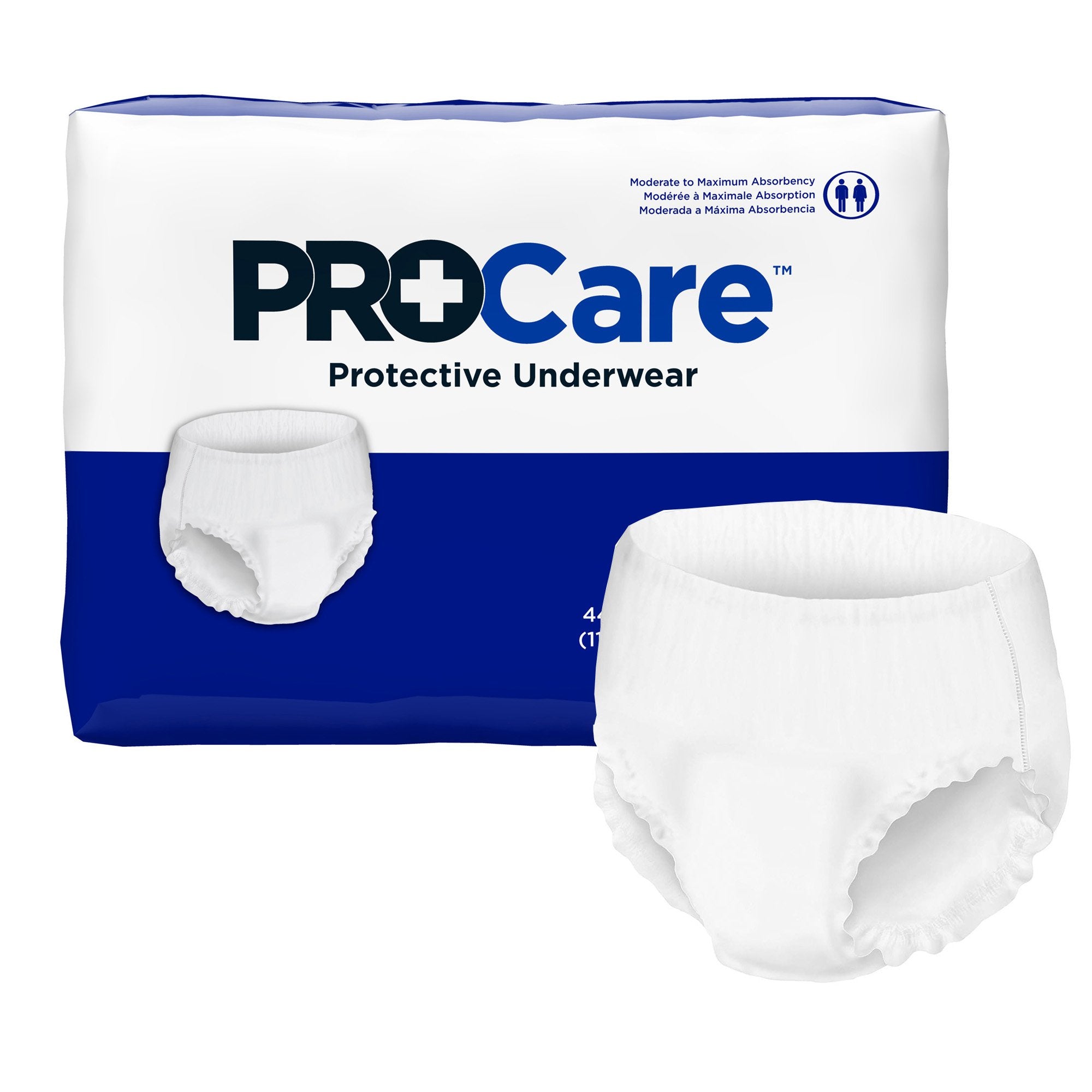 ProCare™ Moderate to Maximum Absorbent Underwear, Large (18 Units)