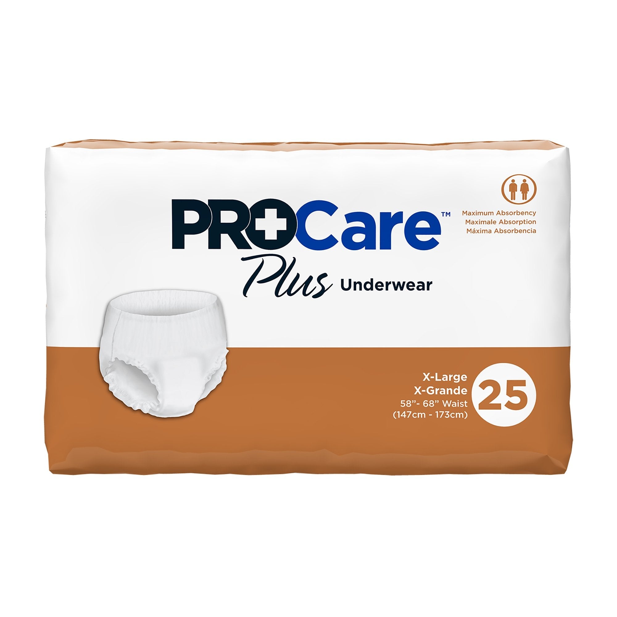 ProCare Plus XL Protective Underwear, Moderate Absorbency, 25-Pack