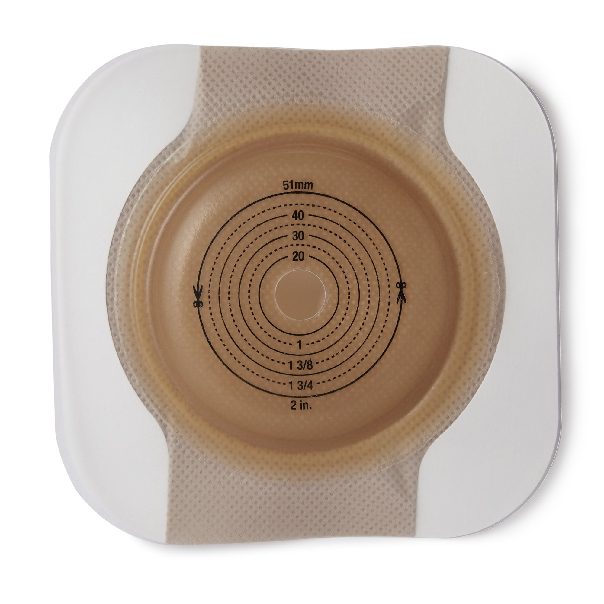 Hollister CeraPlus Skin Barrier, Soft Convex, Extended Wear Tape Borders, 2-3/4" Flange, Beige (5 Units)