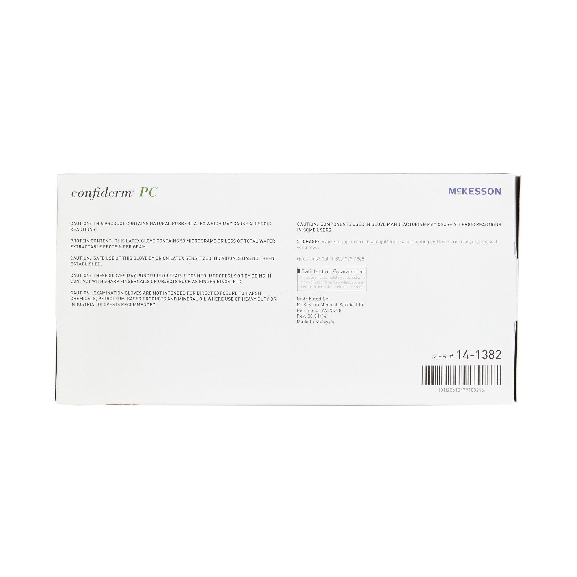 McKesson Confiderm® Latex Exam Glove, Medium, Ivory (100 Units)