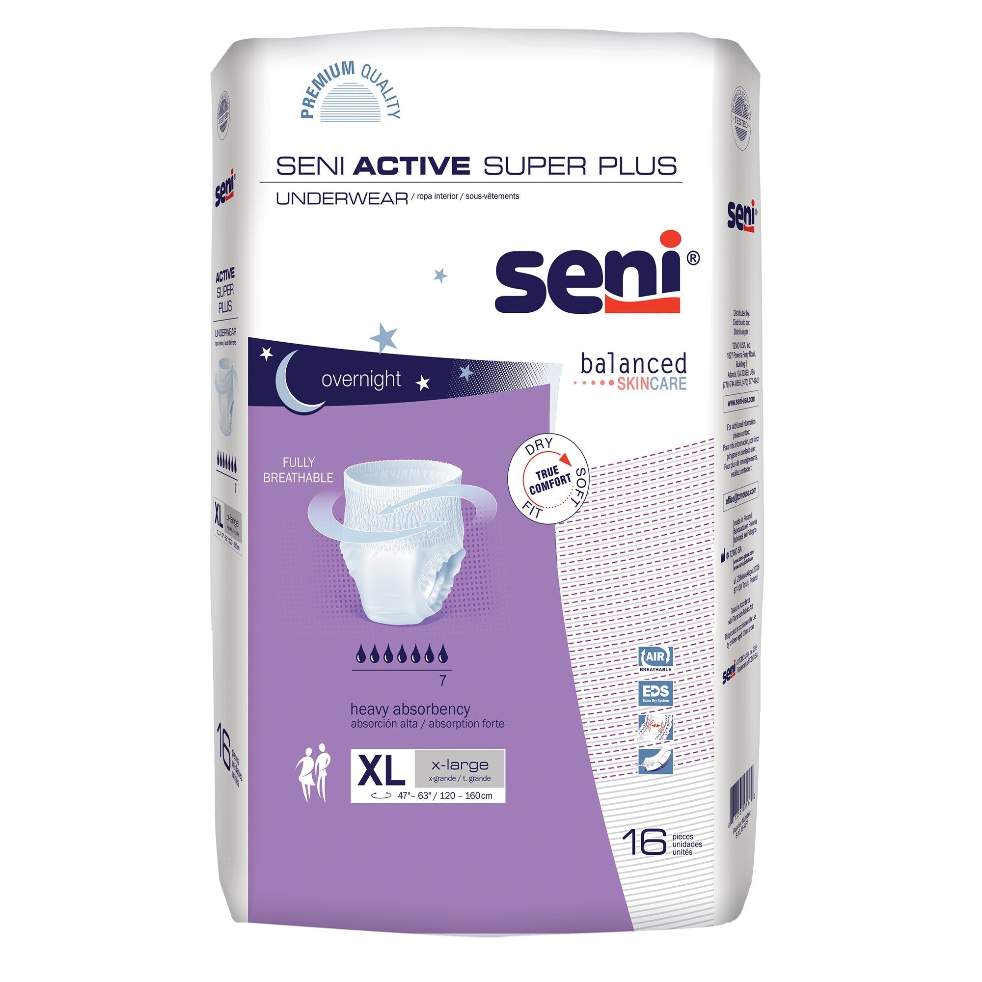 Seni® Active Super Plus Absorbent Underwear, X-Large (16 Units)