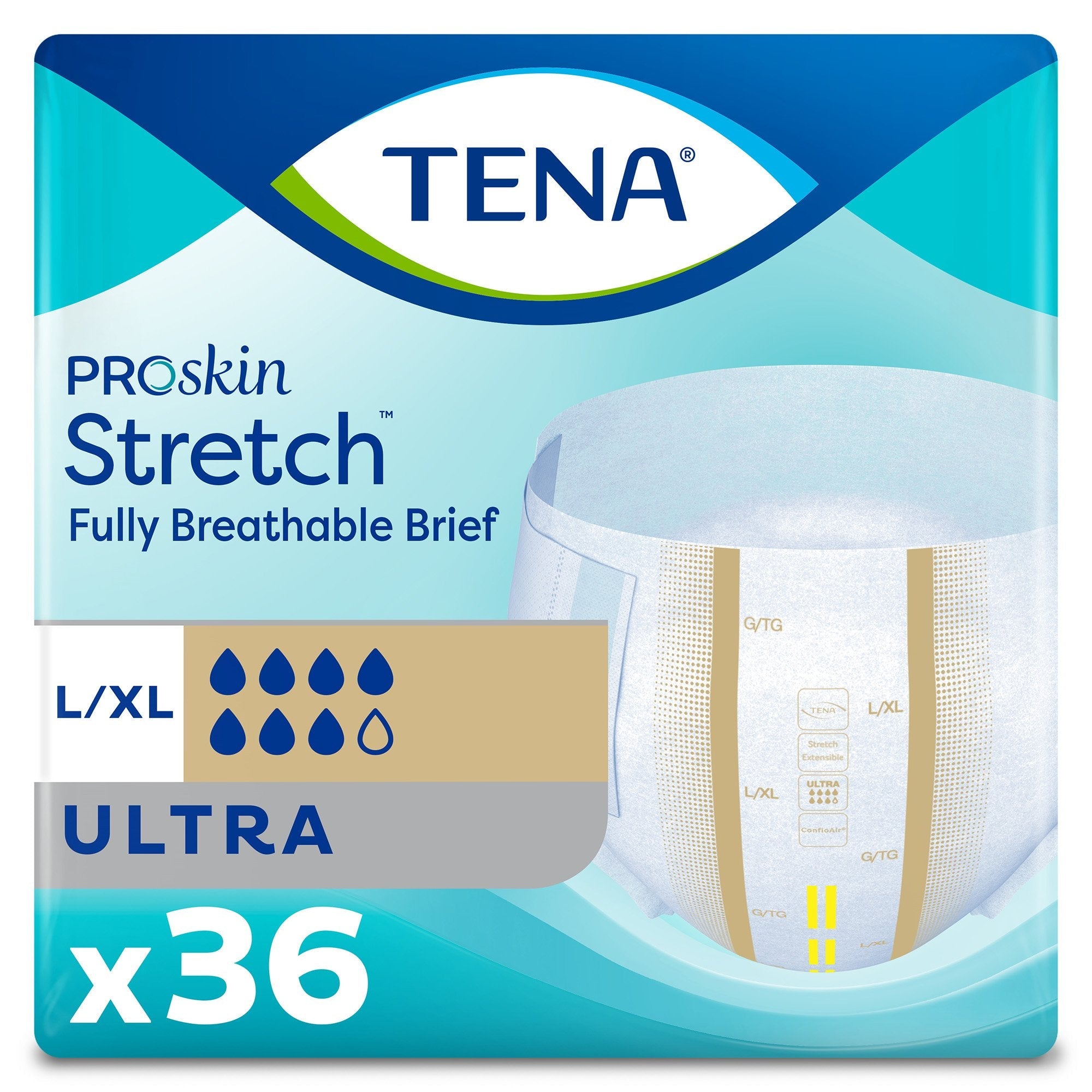 Tena ProSkin Stretch Ultra Incontinence Briefs L/XL - 36 Pack