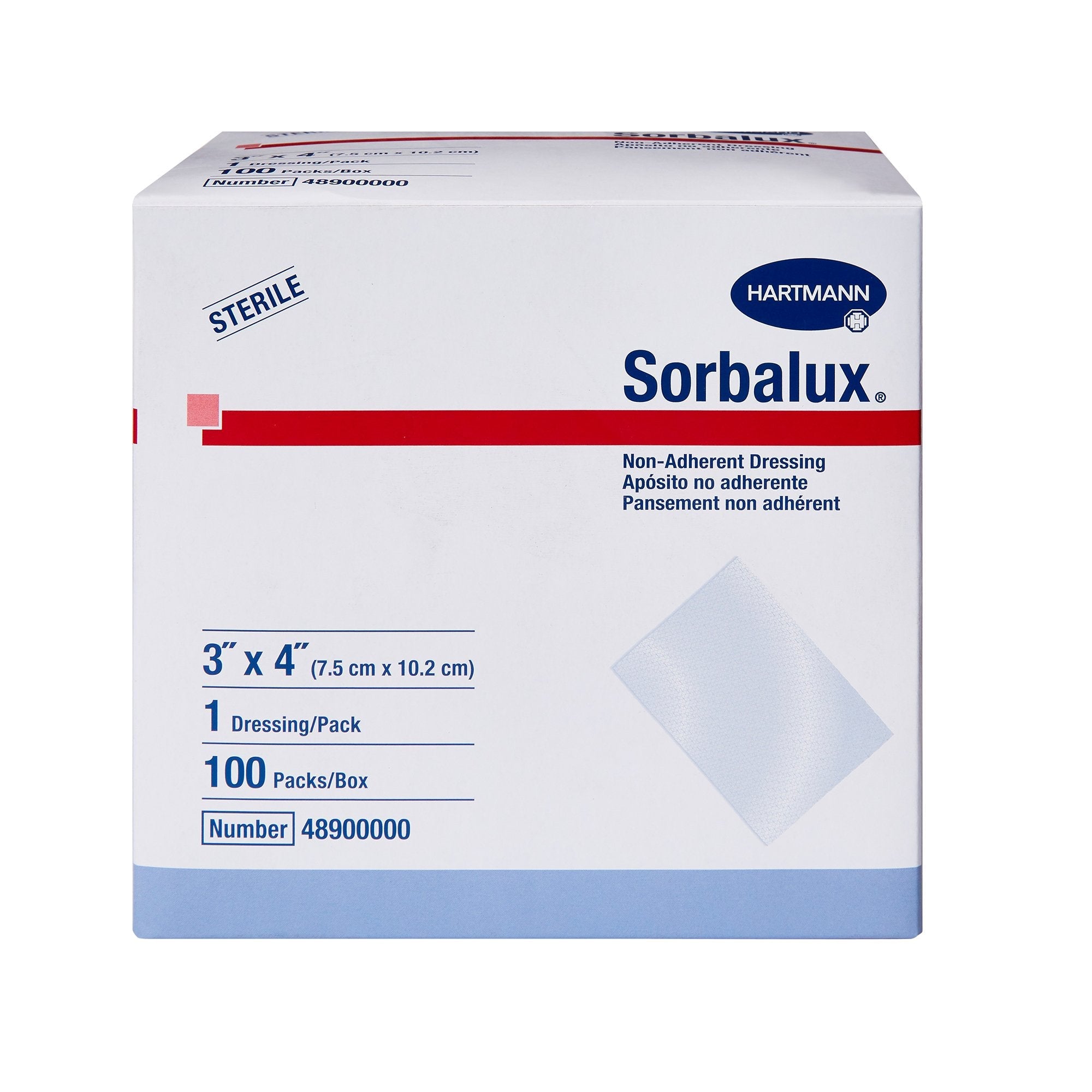 Sorbalux® Nonadherent Dressing, 3 x 4 inch (100 Units)