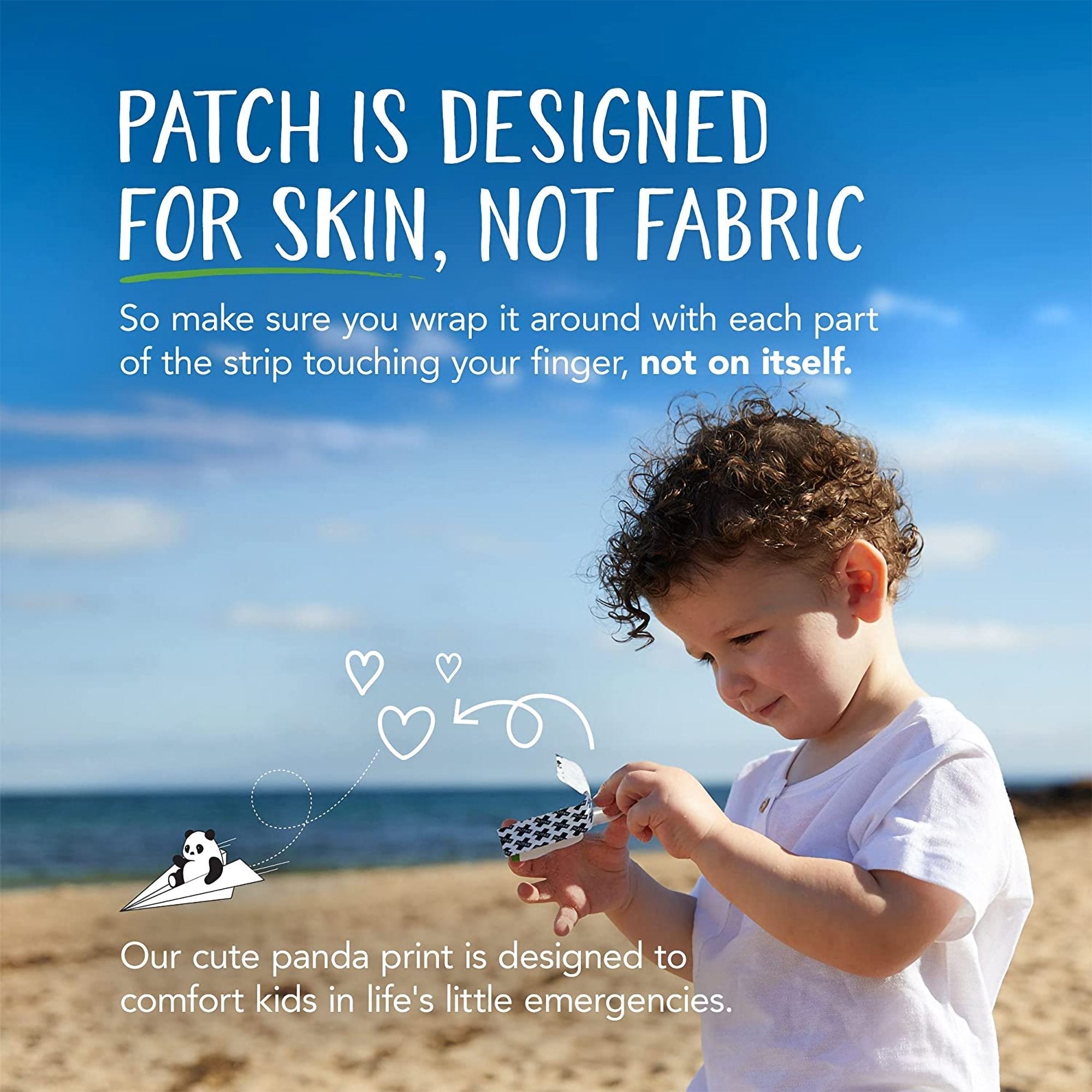 Patch™ Kids (Panda Design) Adhesive Strip with Coconut Oil, 2 x 3 Inch / 3 x 3 Inch (1 Unit)