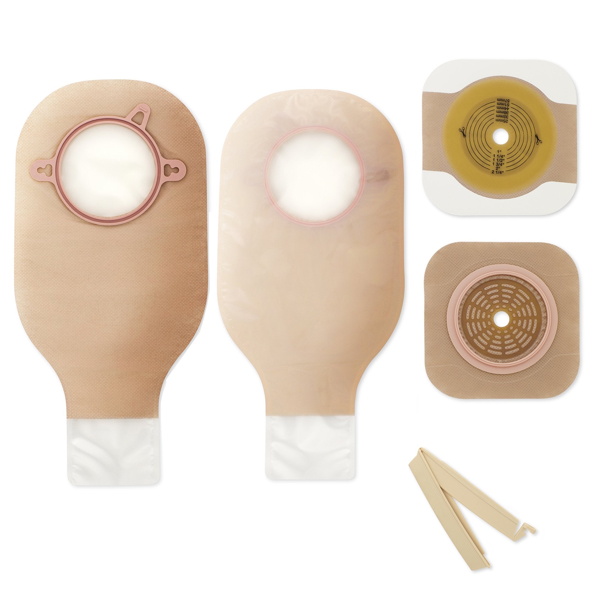 New Image™ Two-Piece Drainable Clear Ileostomy /Colostomy Kit, 12 Inch Length, 2¾ Inch Flange (5 Units)