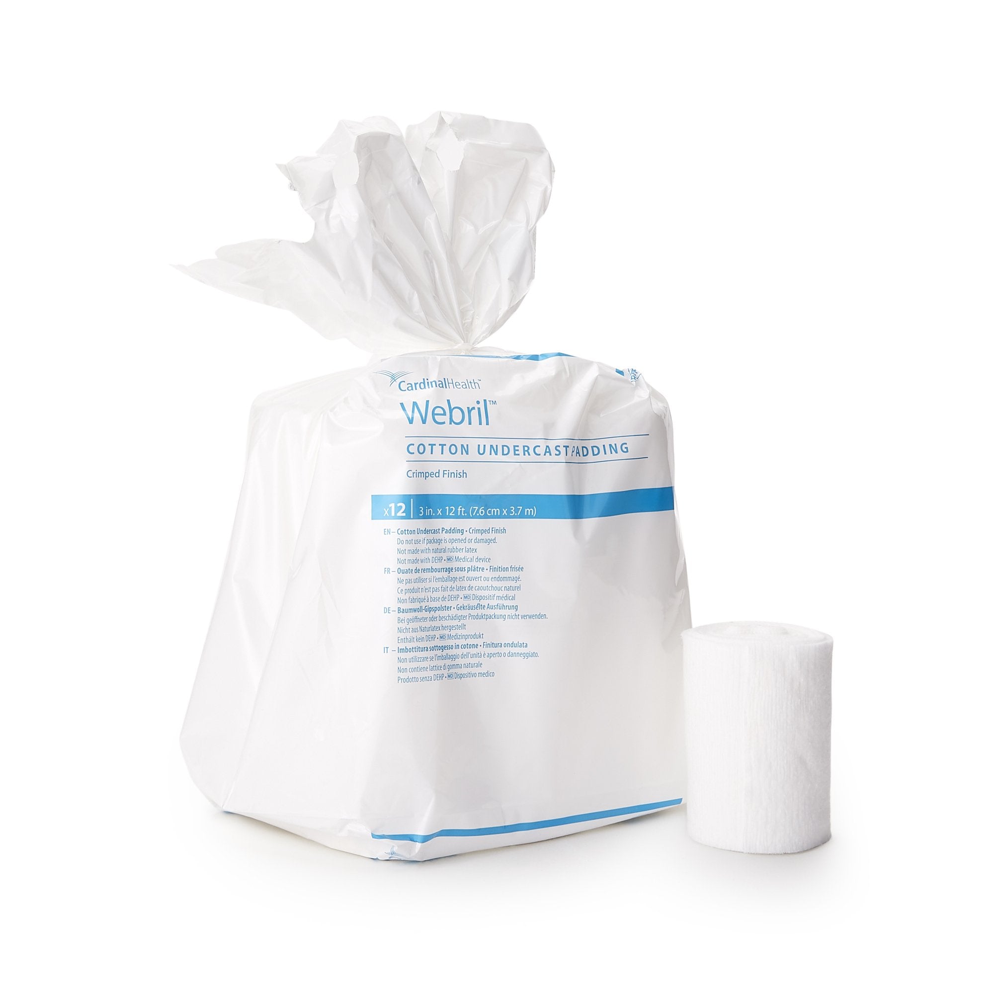 Webril Undercast Cotton Cast Padding, Nonsterile, 6 Inch x 4 Yard (6 Units)