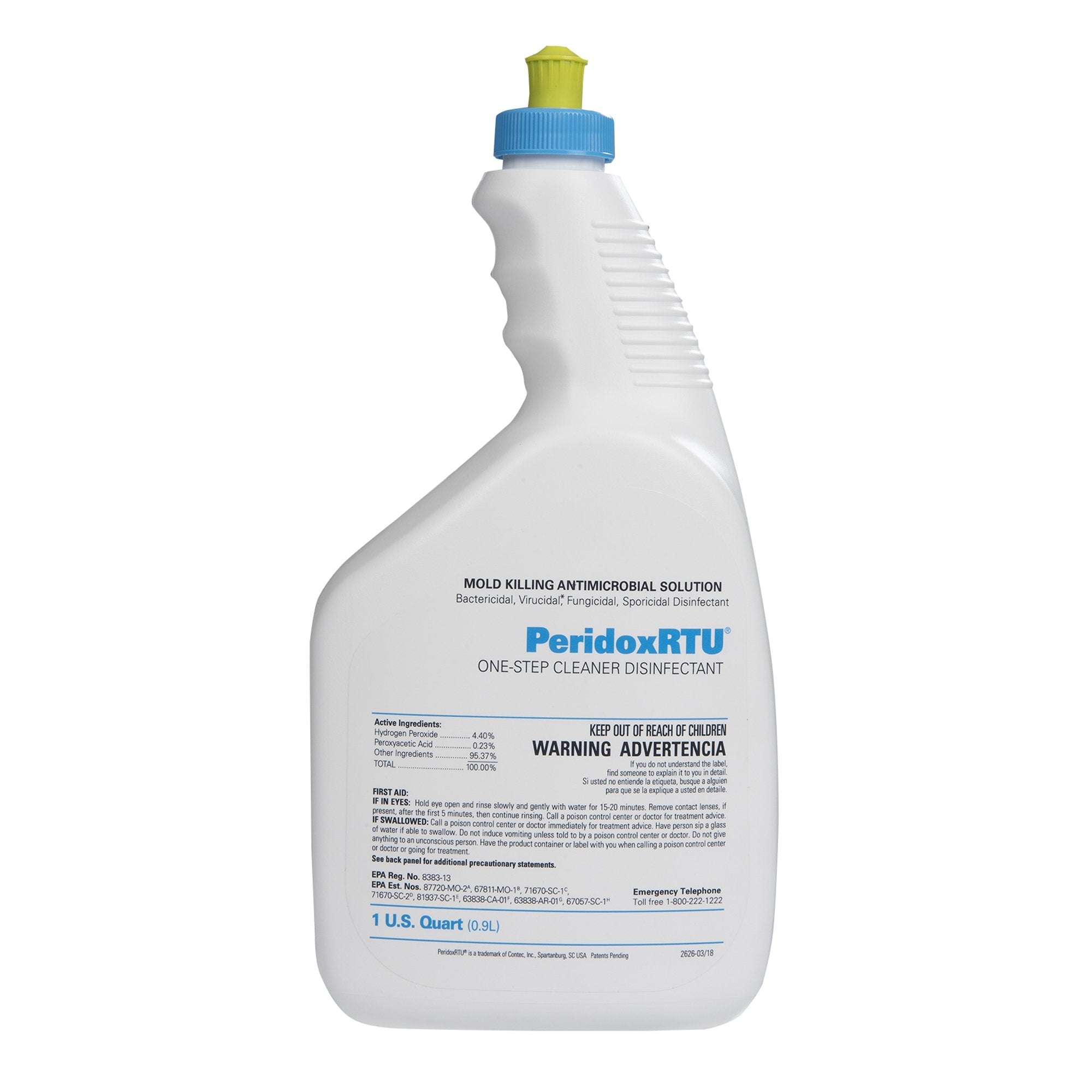 PeridoxRTU® Sporicidal Peroxide Based Surface Disinfectant Cleaner, 32 oz. Bottle (6 Units)