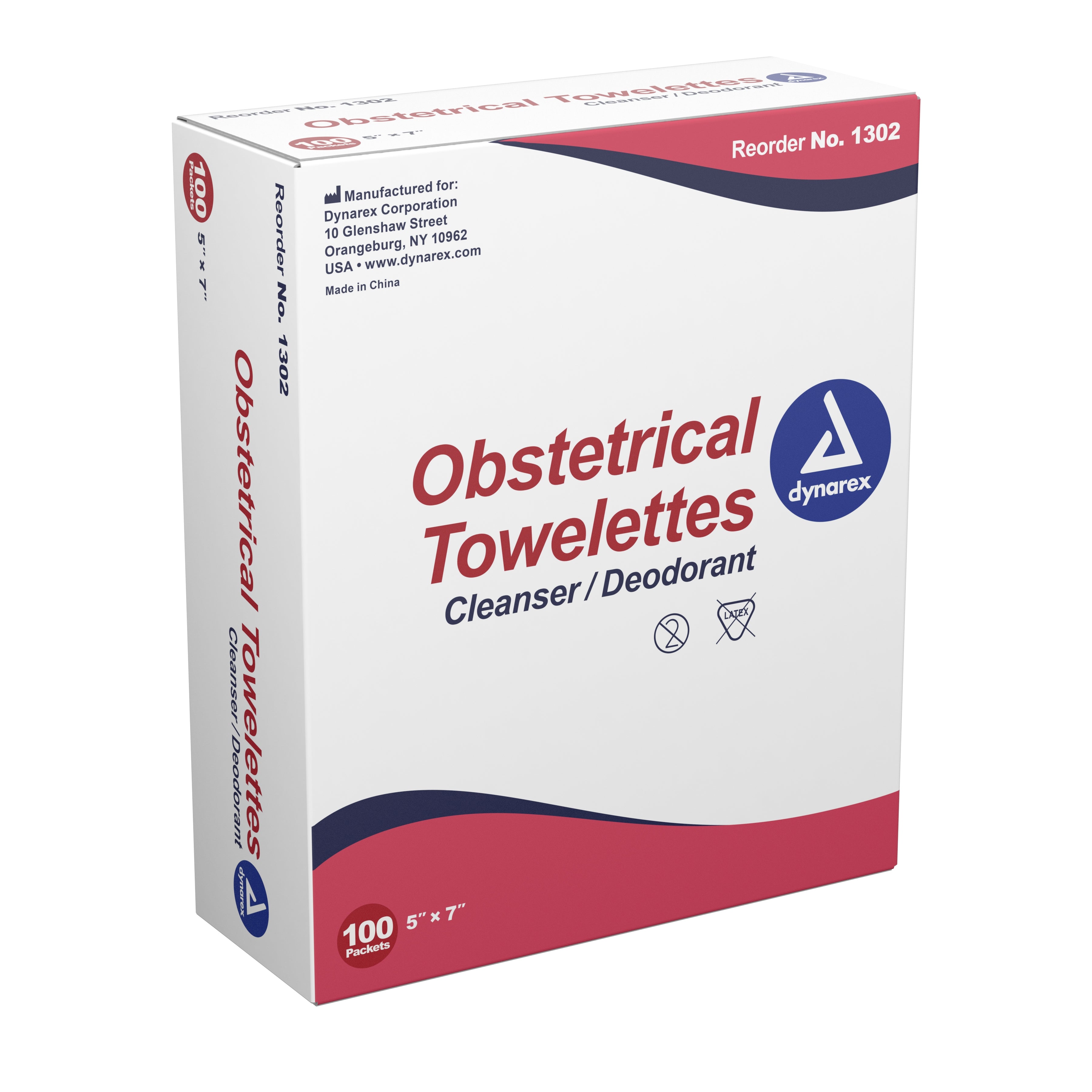 dynarex® Scented Obstetrical Towelettes, Individual Packets (100 Units)