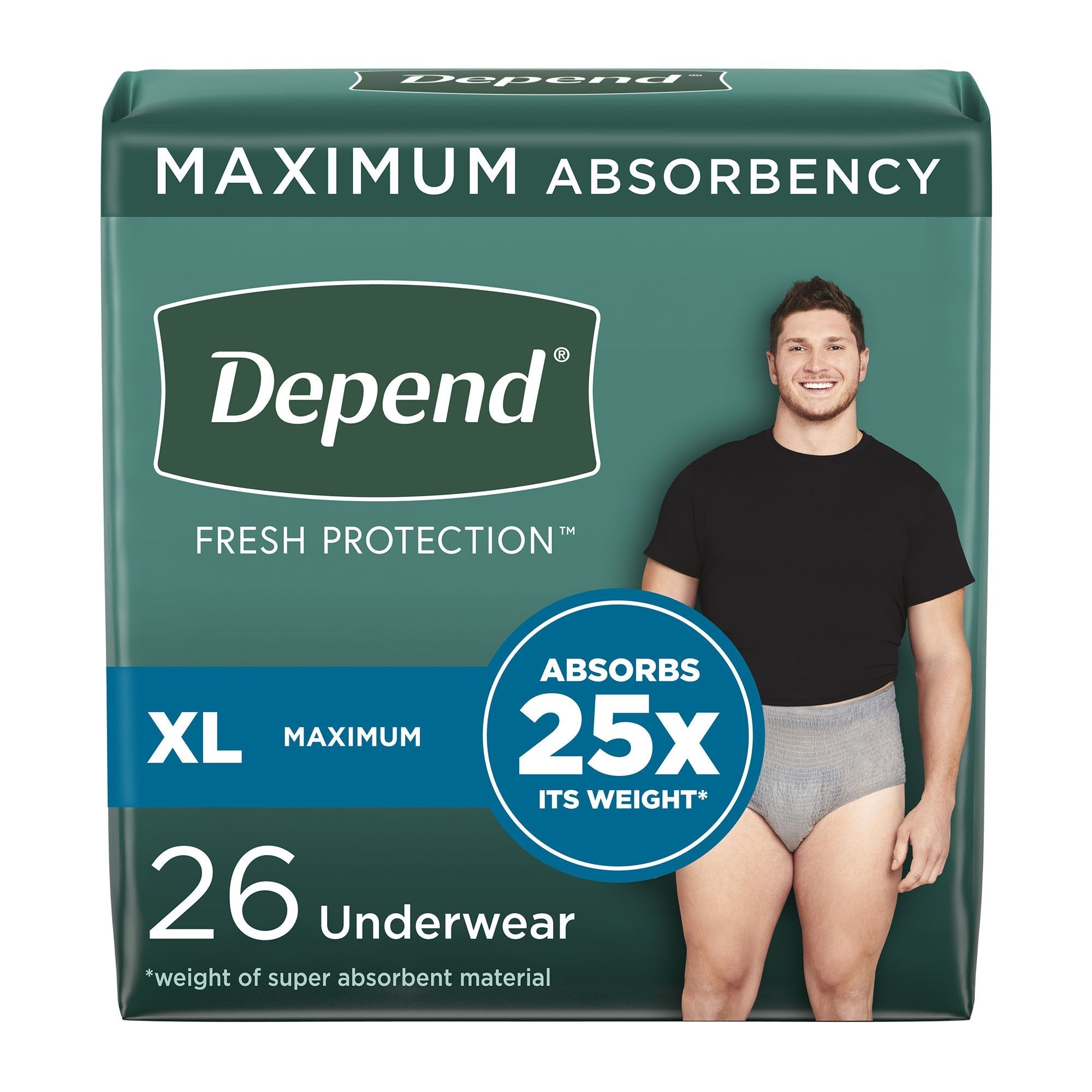 Depend® FIT-FLEX® Male Absorbent Underwear, X-Large (26 Units)