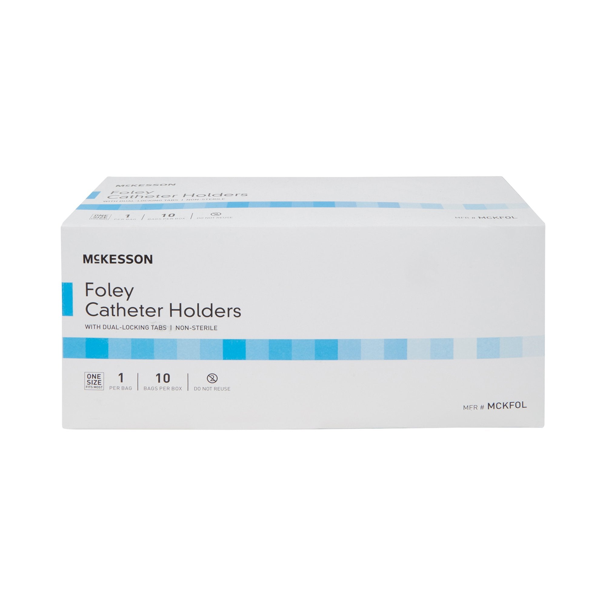 McKesson Foley Catheter Holder Leg Strap, 2x24" Dual-Locking - 100 Pack
