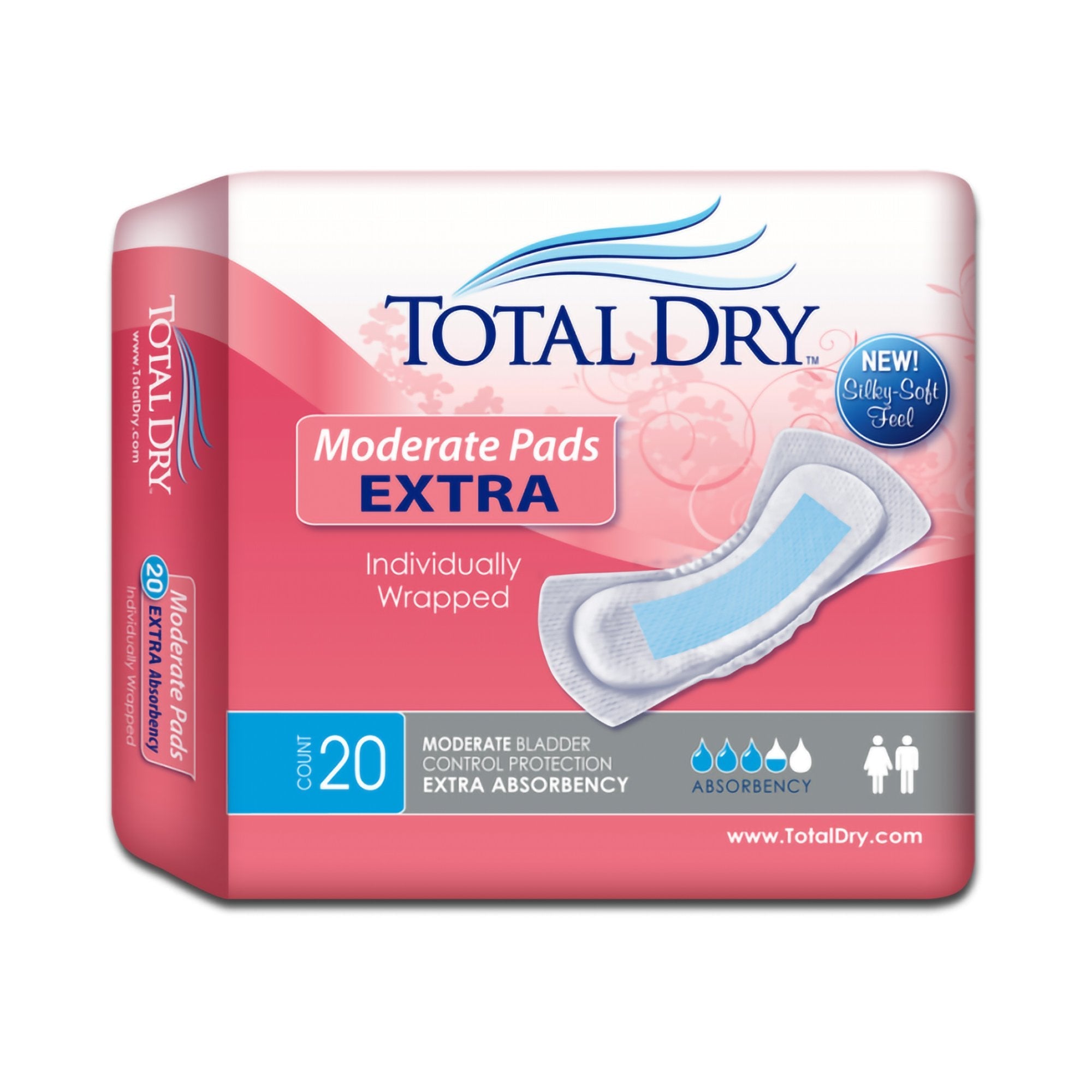 TotalDry™ Moderate Extra Bladder Control Pad, 11-Inch Length (20 Units)