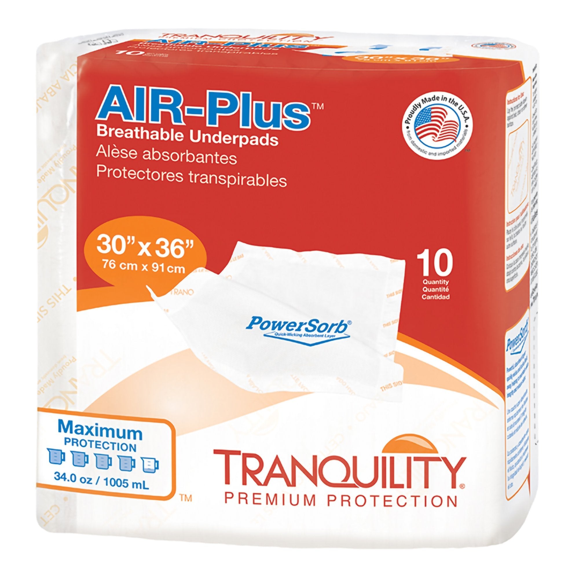 Tranquility® AIR-Plus™ Low Air Loss Underpad 30x36" - Heavy Absorbency (40-Pack)