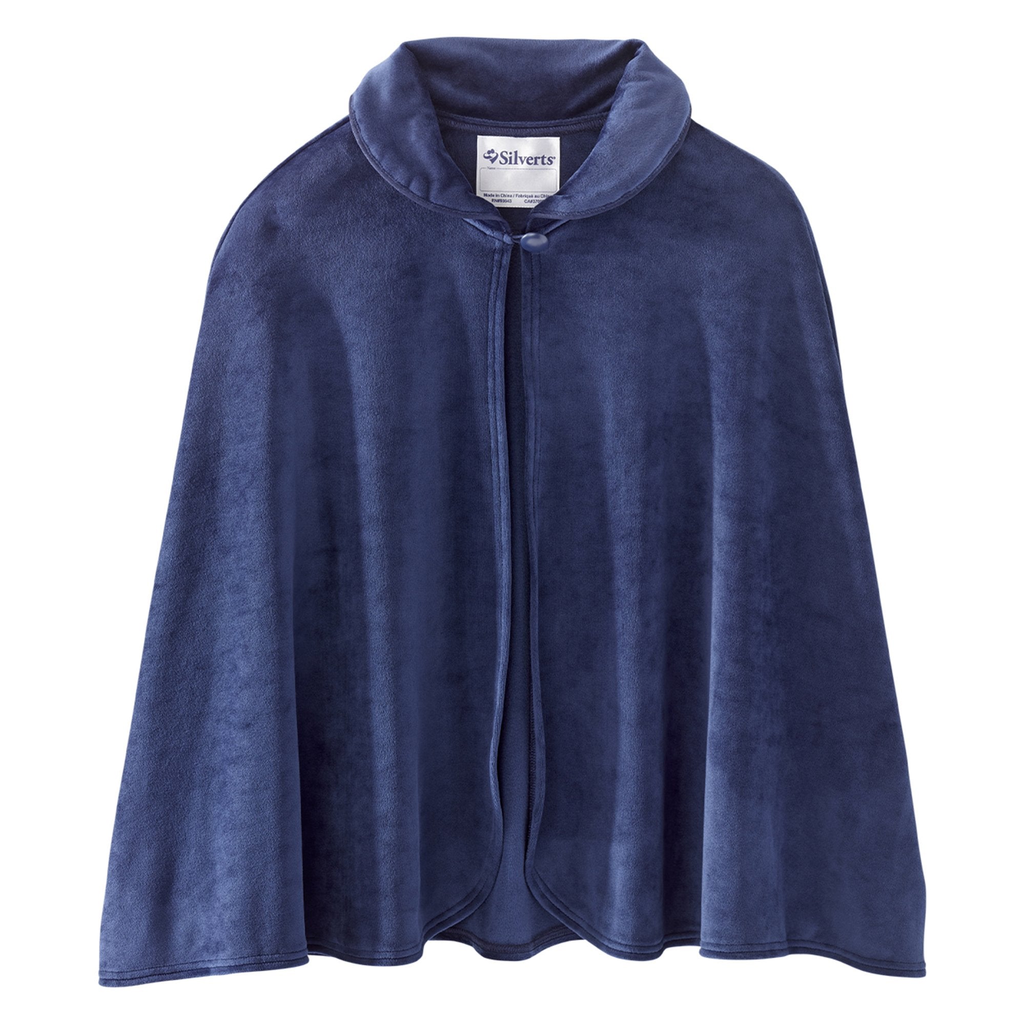 Silverts® Women's Easy On Cozy Sleep Cape, Navy Blue (1 Unit)