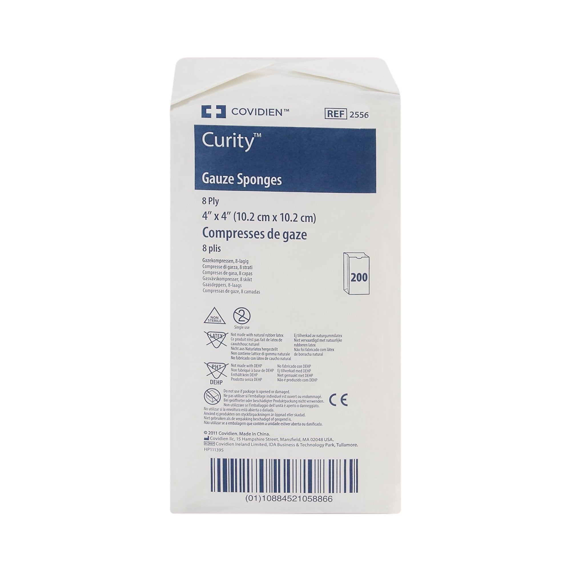 Curity™ NonSterile USP Type VII Gauze Sponge, 4 x 4 Inch (200 Units)