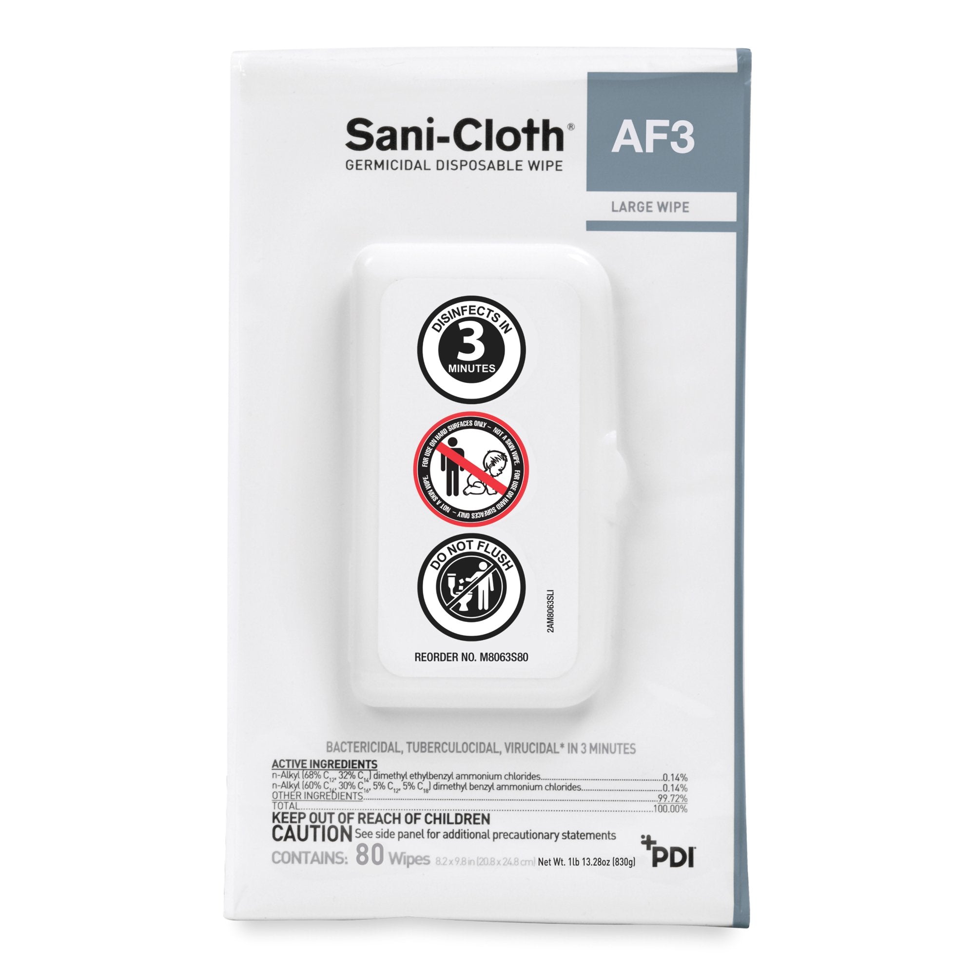 Sani-Cloth® AF3 Surface Disinfectant Cleaner, 80 Count Portable Pack (80 Units)