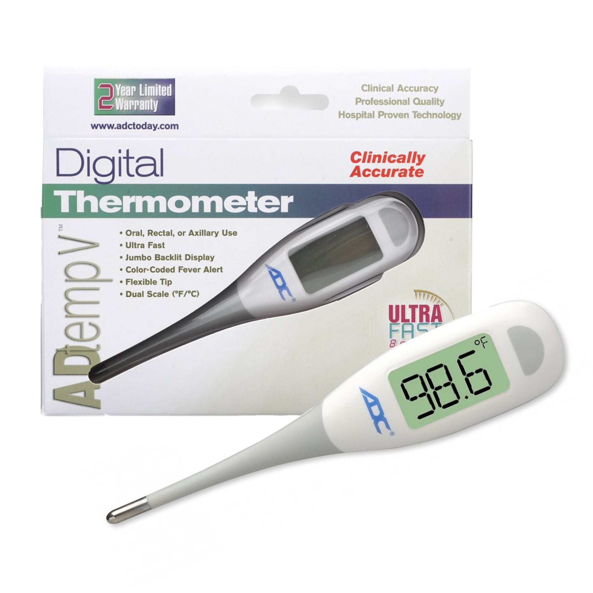 AdTemp™ Digital Stick Thermometer (12 Units)