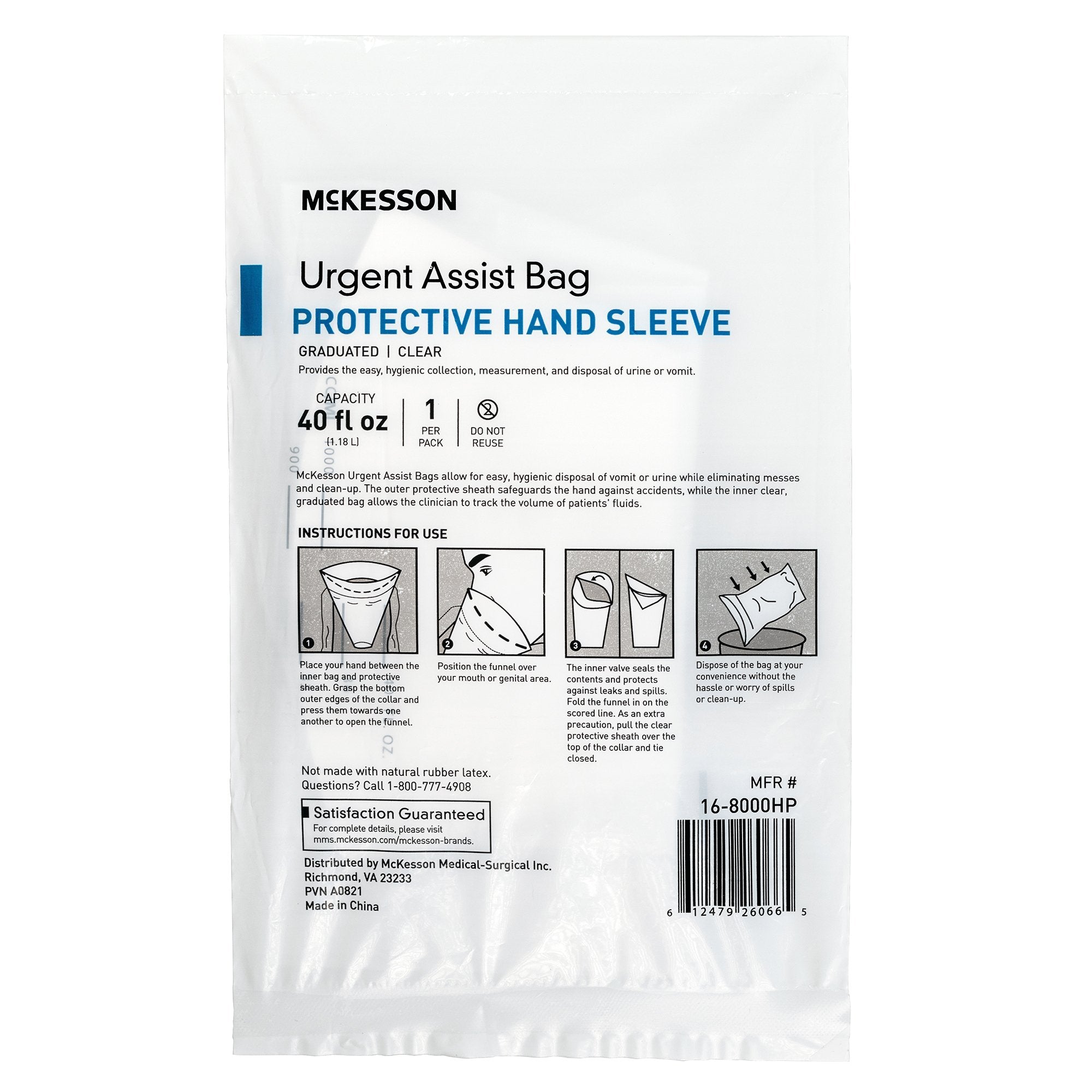 McKesson Urgent Assist Bags with Protective Hand Sleeve (12 Units)