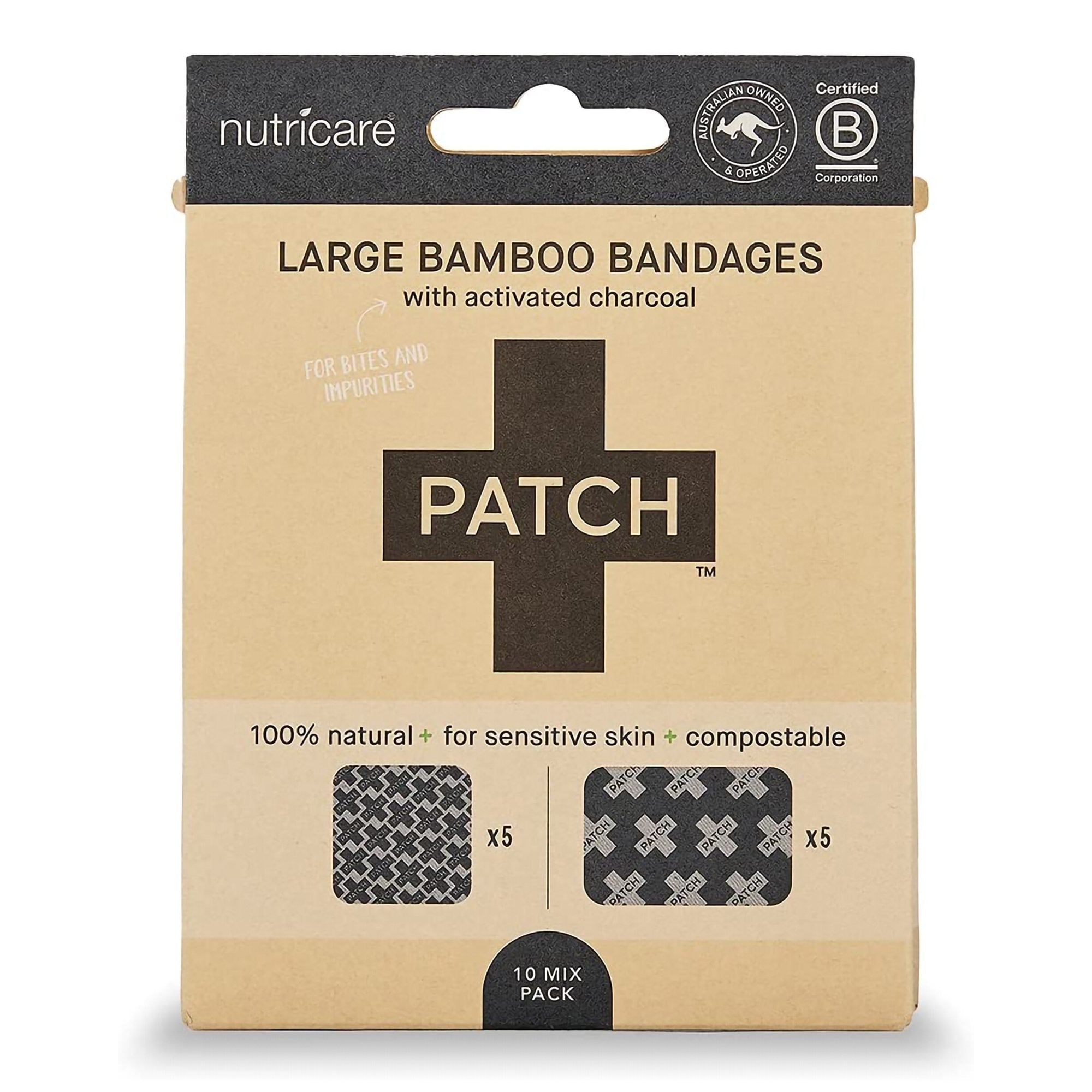 Patch™ Adhesive Strip with Charcoal, 3/4 x 3 Inch (1 Unit)