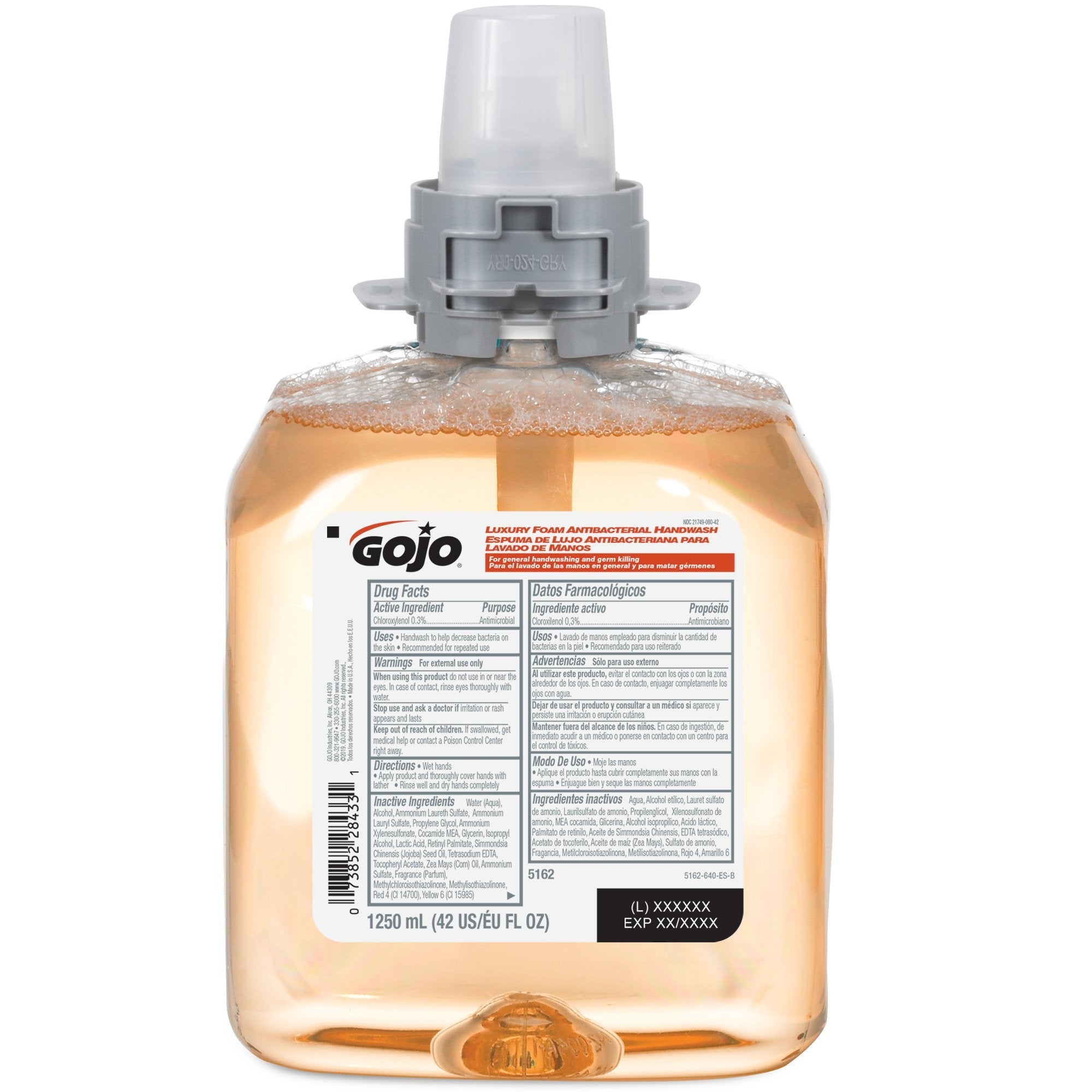 GOJO® Luxury Foam Antibacterial Handwash, Refill Bottle (4 Units)