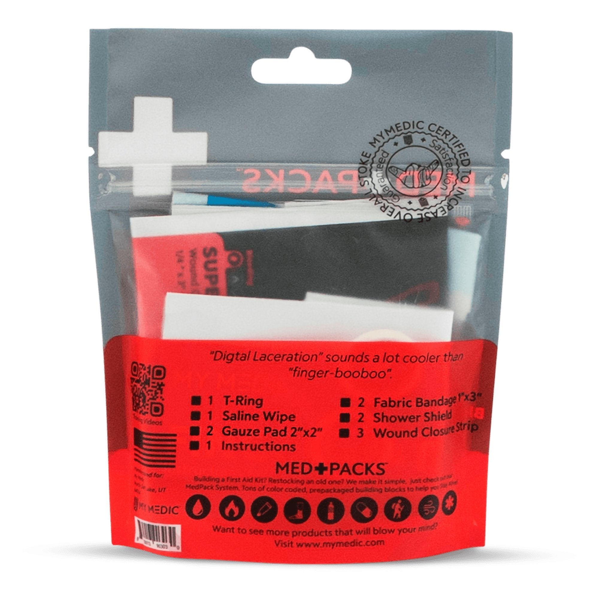 My Medic Med Packs First Aid Kit for Finger Cuts – Emergency Supplies in Portable Pouch (1 Unit)