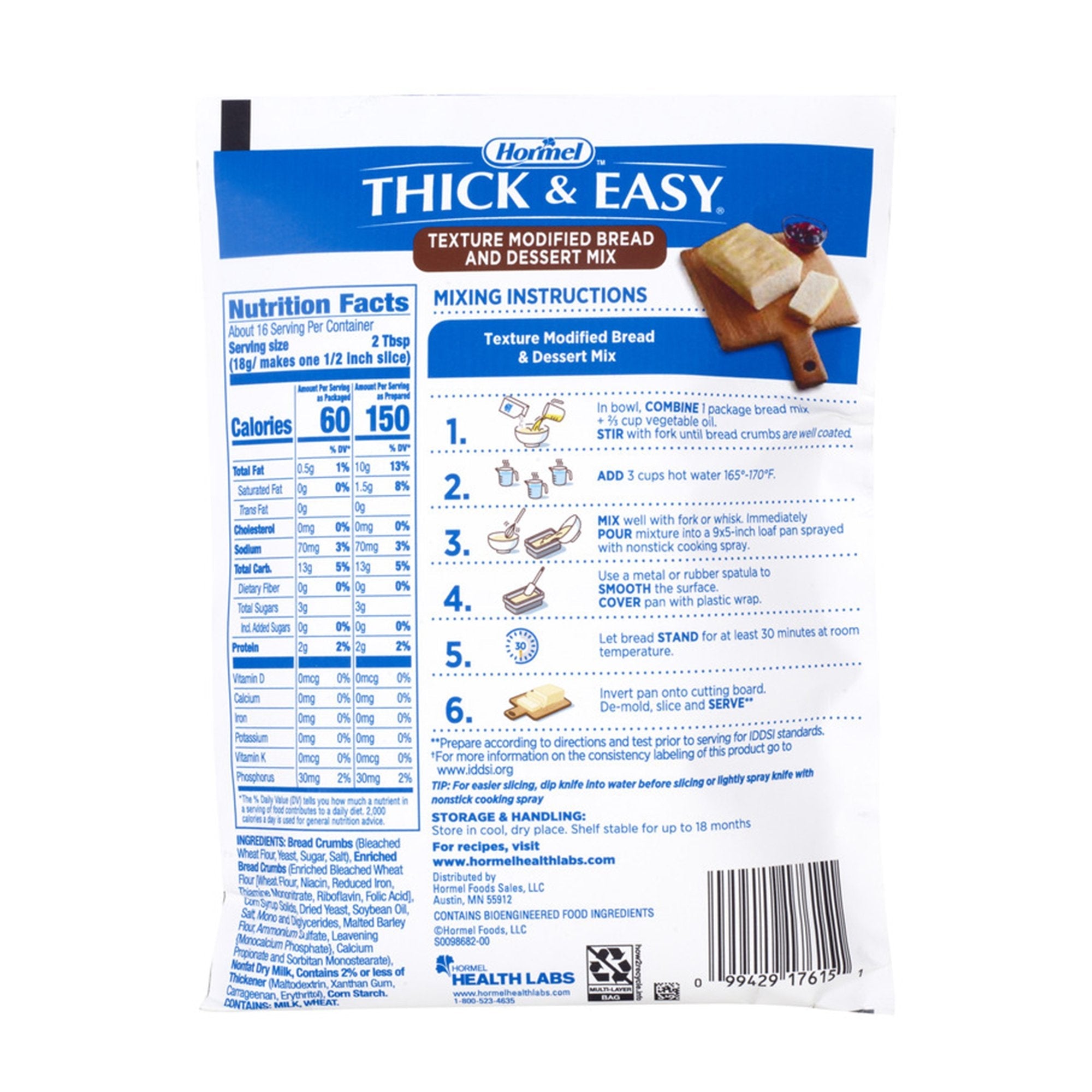 Thick & Easy® Texture Modified Bread & Dessert Mix, 10.6-ounce Pouch (12 Units)