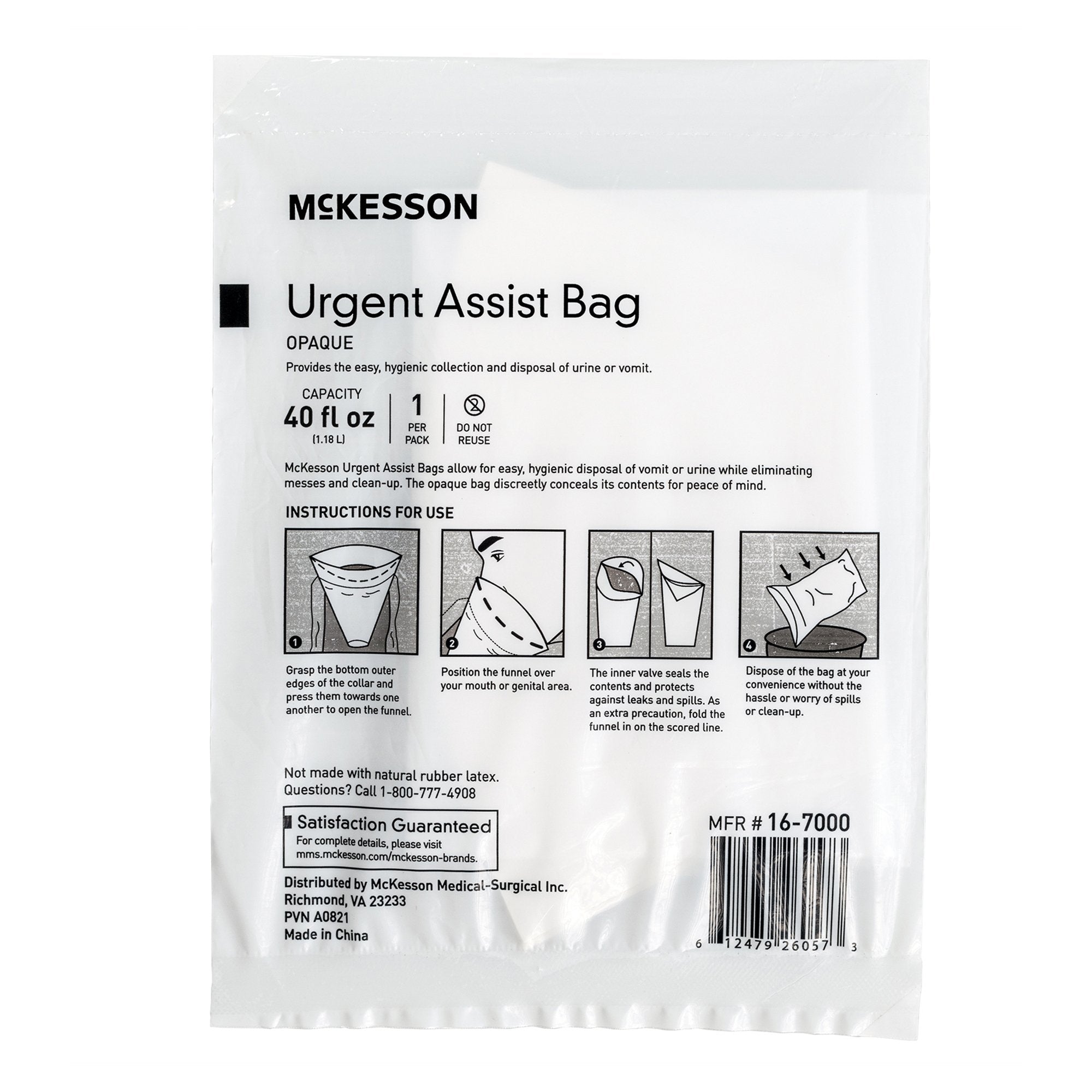 Emesis Bag McKesson 40 oz. White (12 Units)