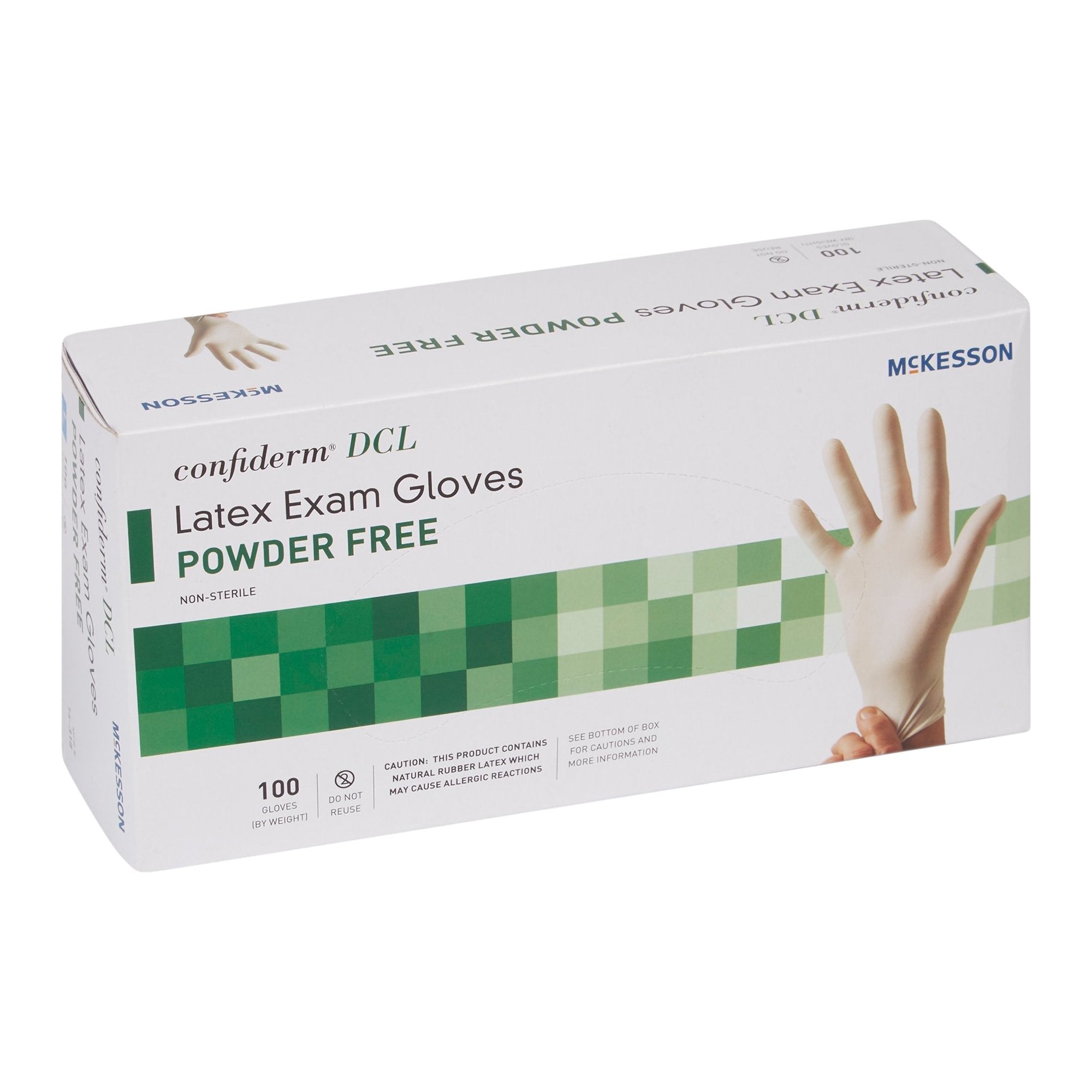 McKesson Confiderm® Latex Exam Glove, Extra Large, Ivory (100 Units)