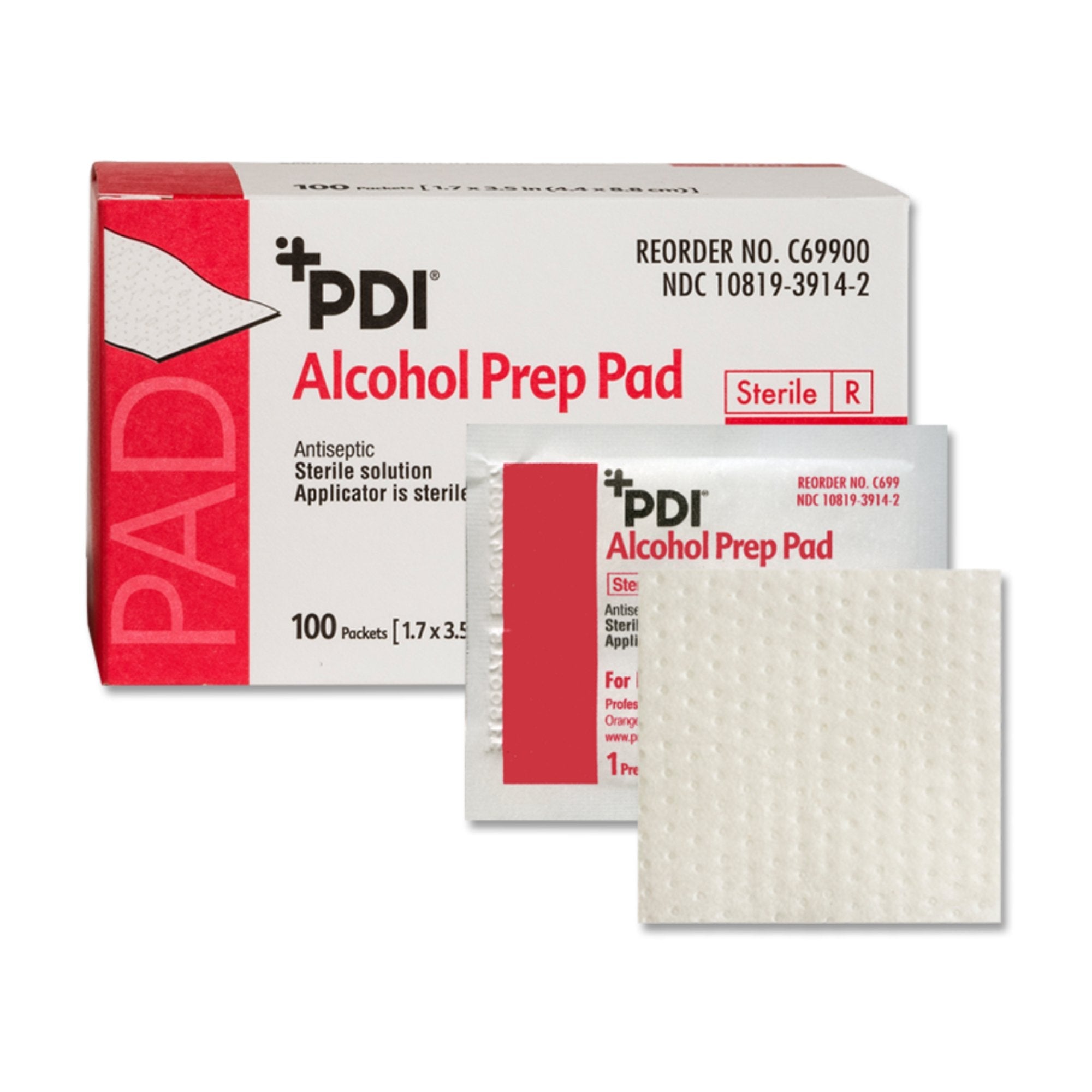 PDI® Alcohol Prep Pad, 2½ x 3 Inch (100 Units)