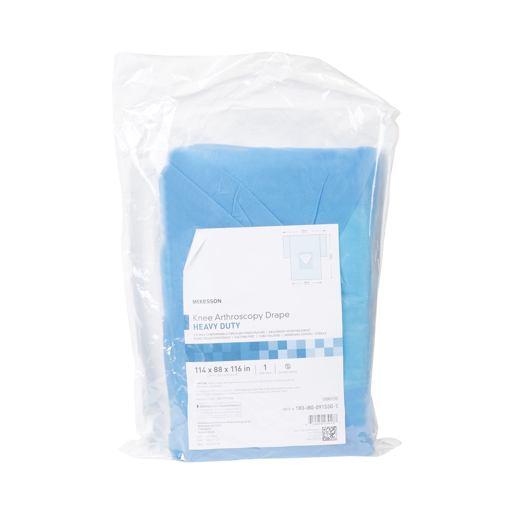 McKesson Heavy-Duty Knee Arthroscopy Drape, 114 x 88 x 116 Inch (1 Unit)