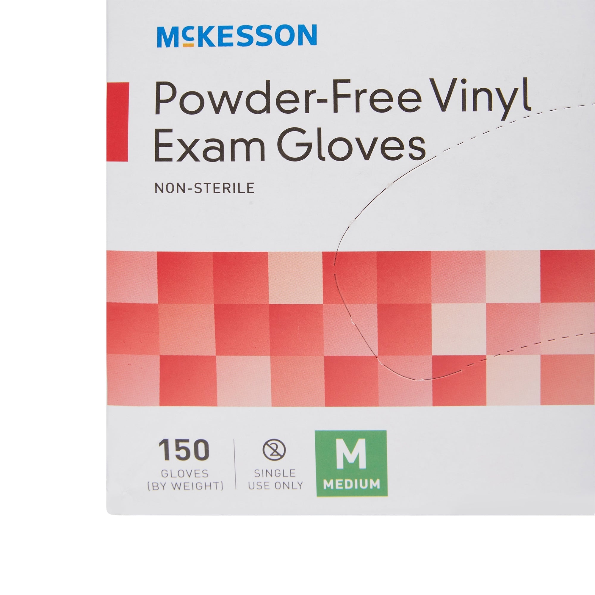McKesson Vinyl Exam Gloves, Medium, Clear - 150 Pack for Medical Use