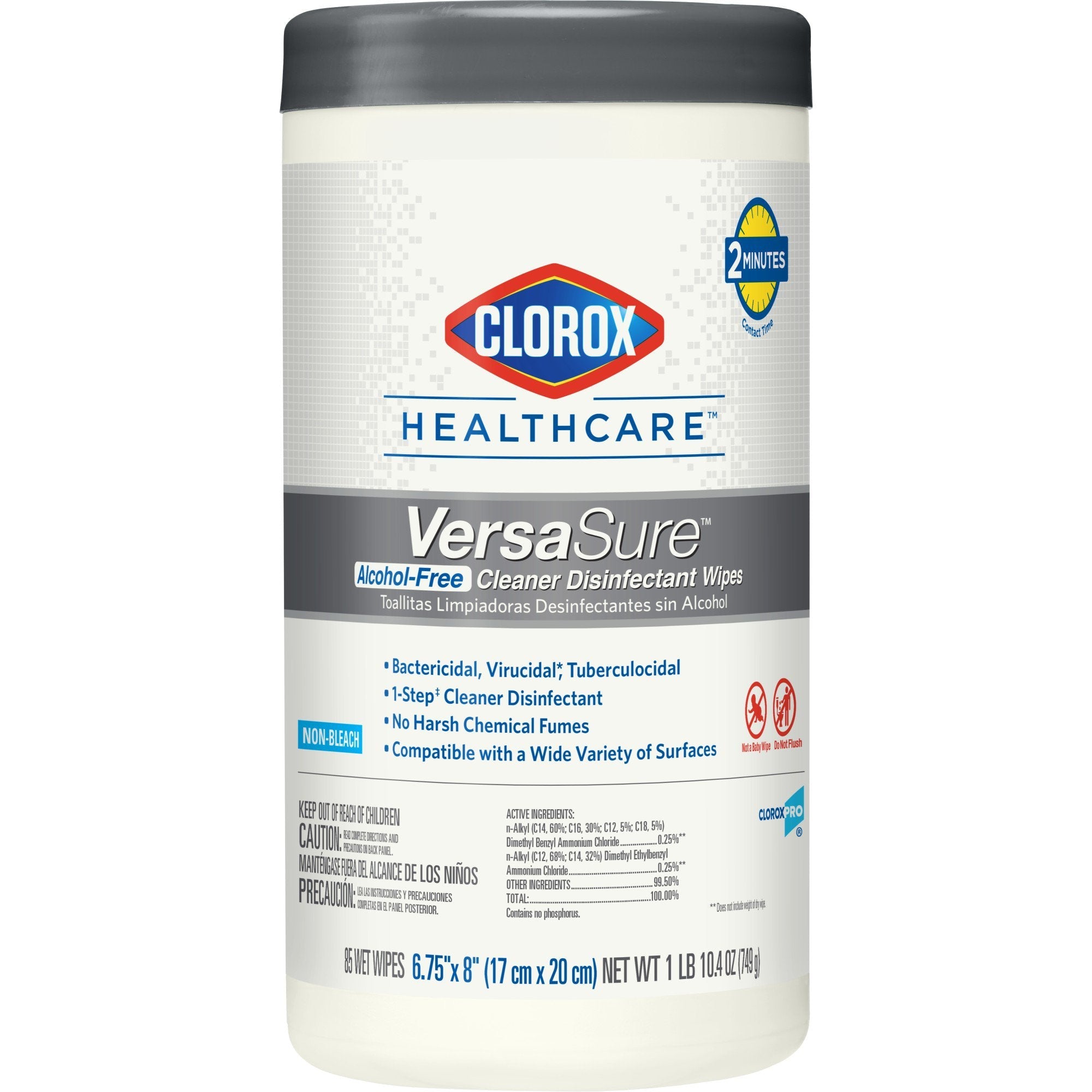 Clorox Healthcare® VersaSure® Cleaner Disinfectant Wipe, Cannister (1 Unit)