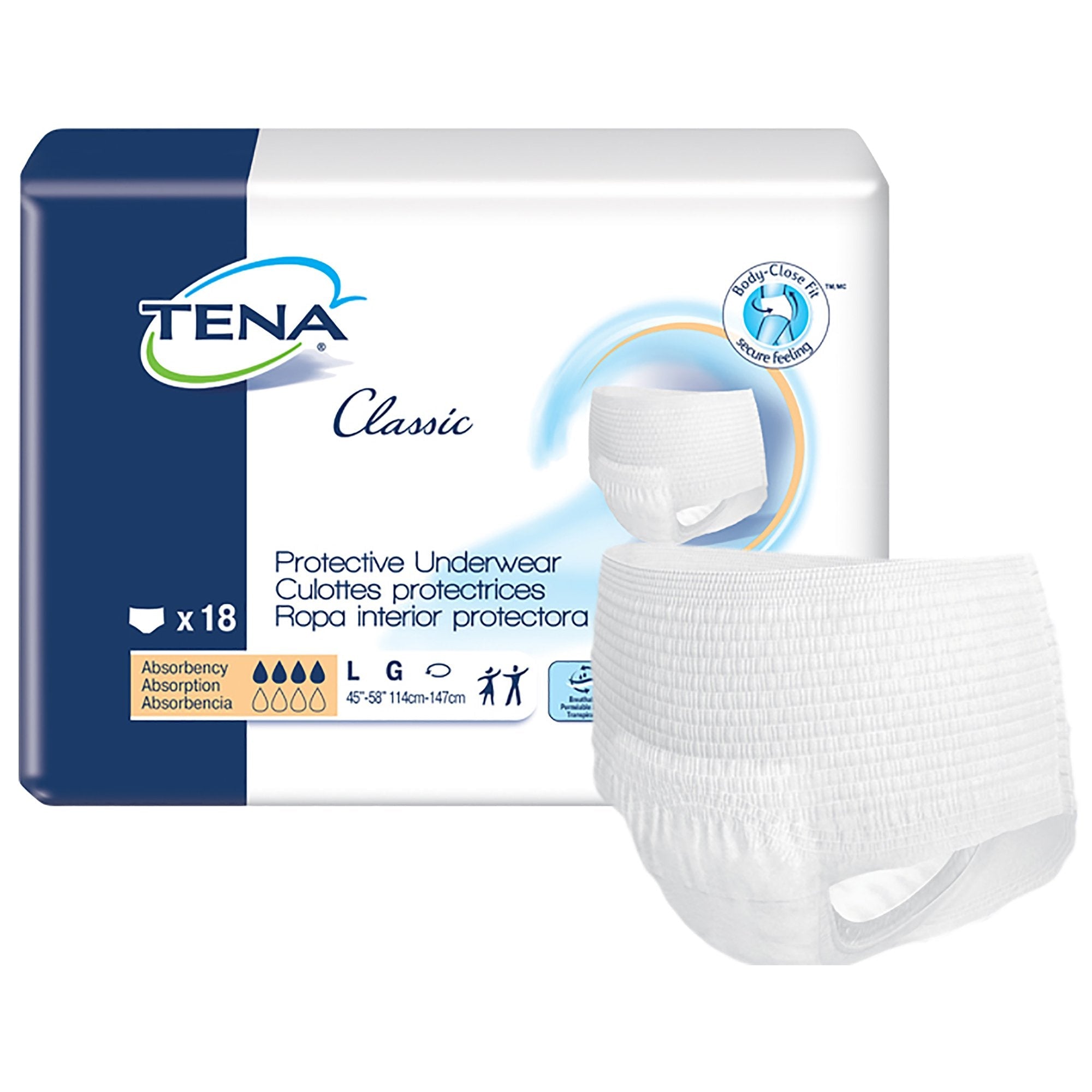 Tena® Classic Absorbent Underwear, Large (18 Units)