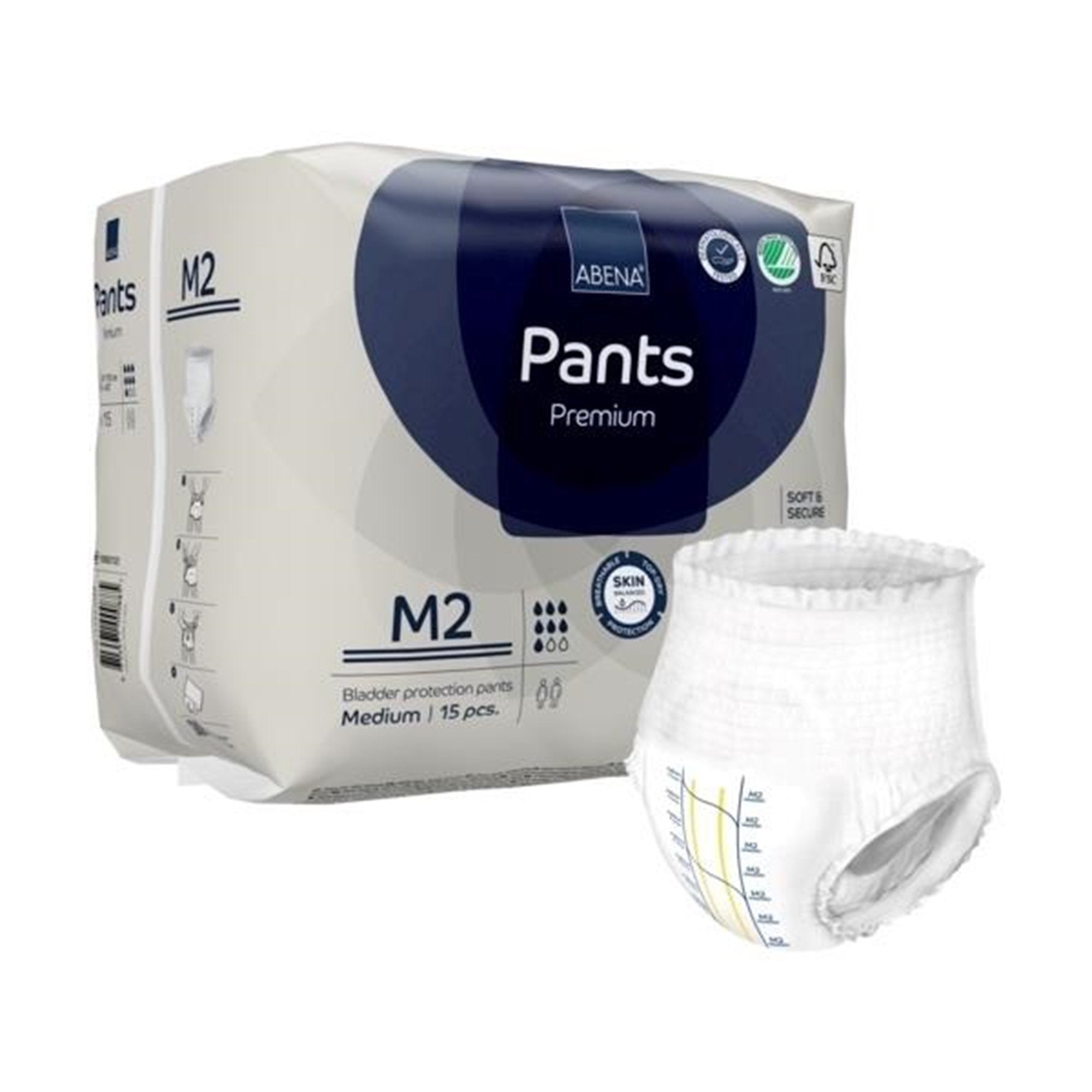 Abena® Premium Pants M2 Incontinence Brief, Medium (15 Units)