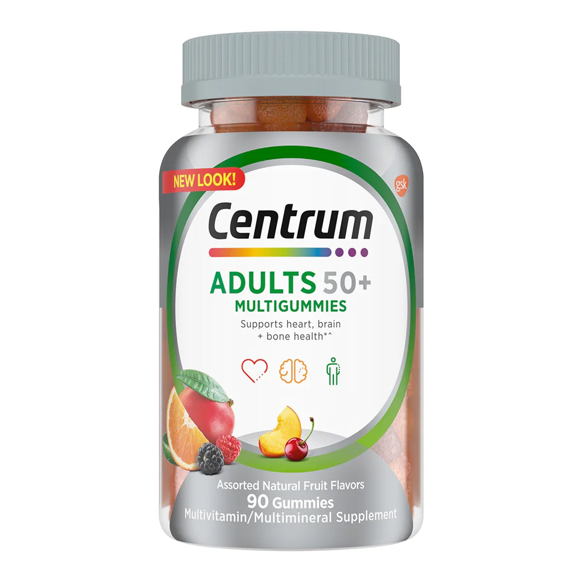 Centrum Adults 50+ MultiGummies, Assorted Natural Fruit Flavors (1 Unit)