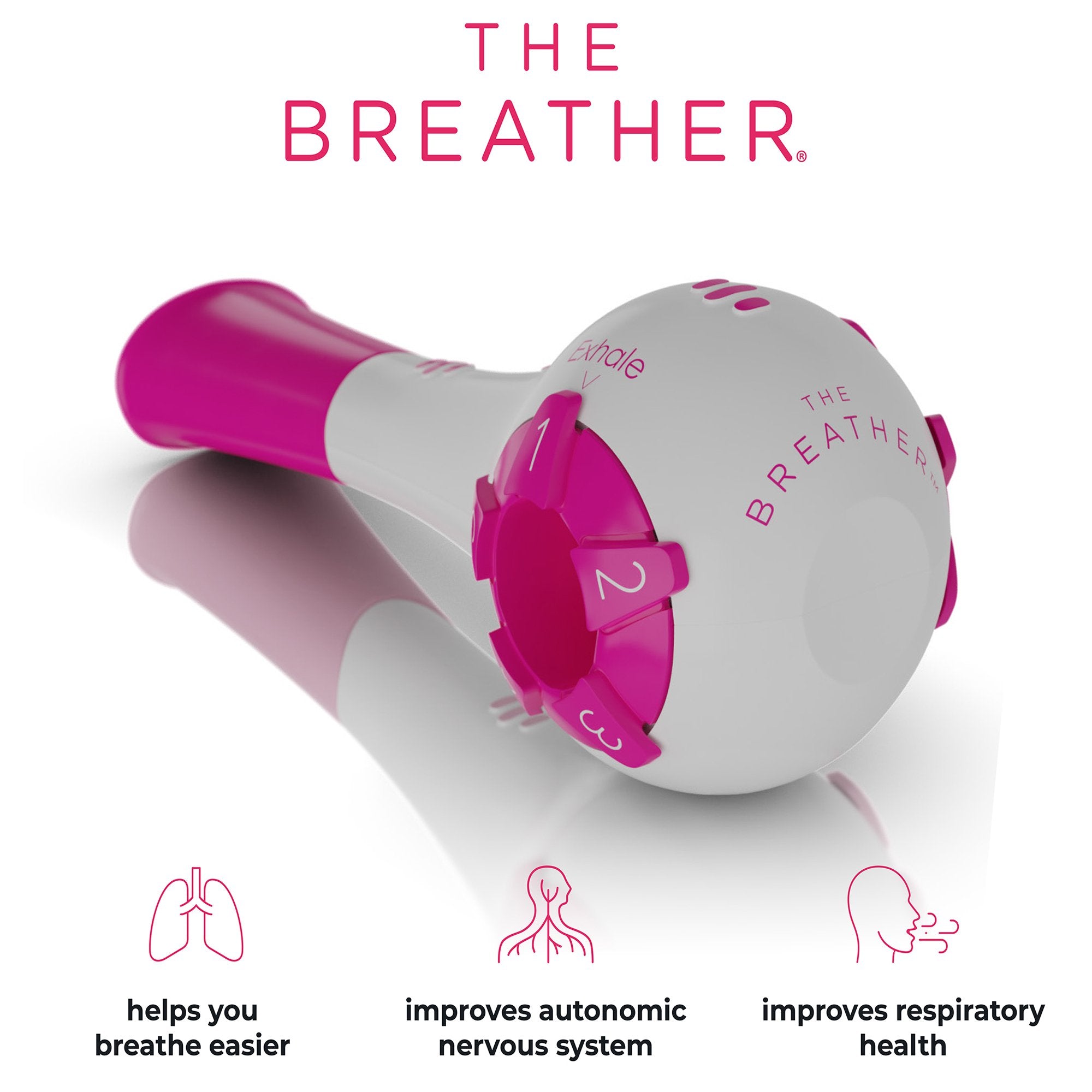 The Breather® Respiratory Exerciser, Pink (118 Units)