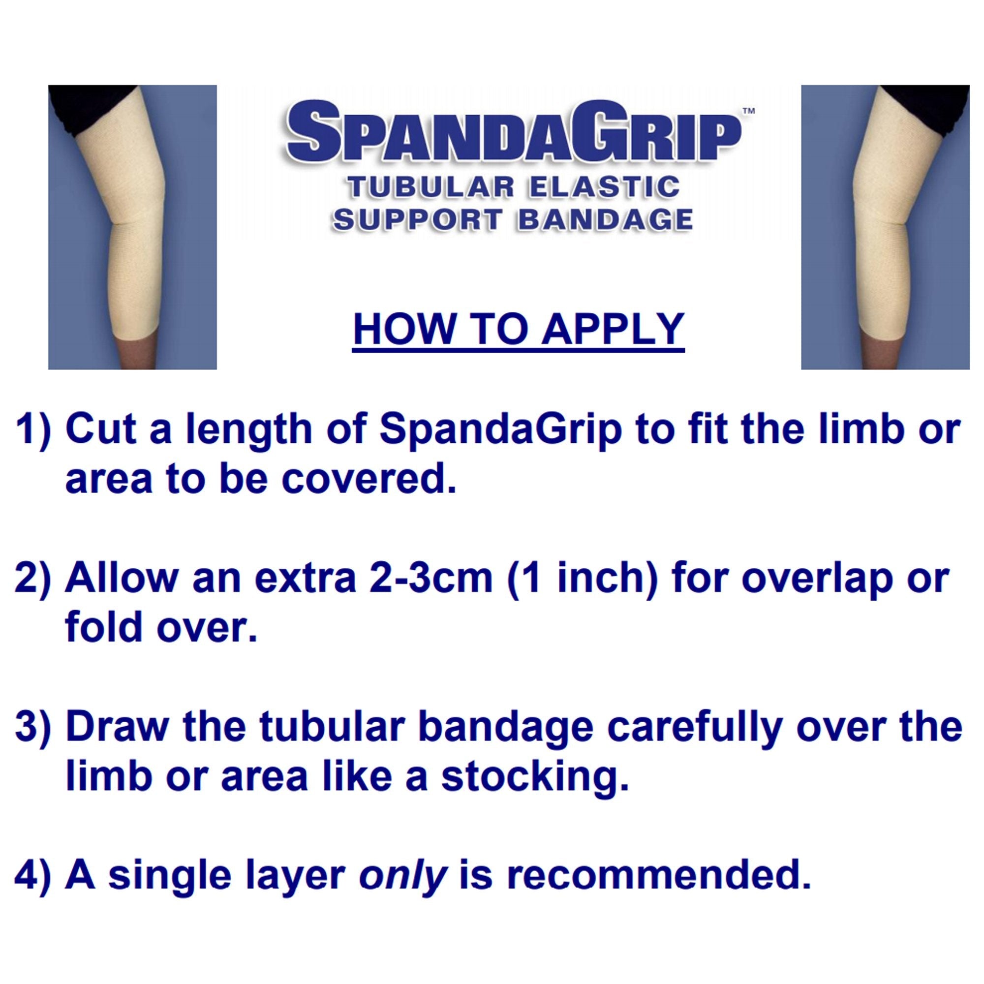 SpandaGrip™ Elastic Tubular Support Bandage, 4 Inch x 11 Yard (1 Unit)