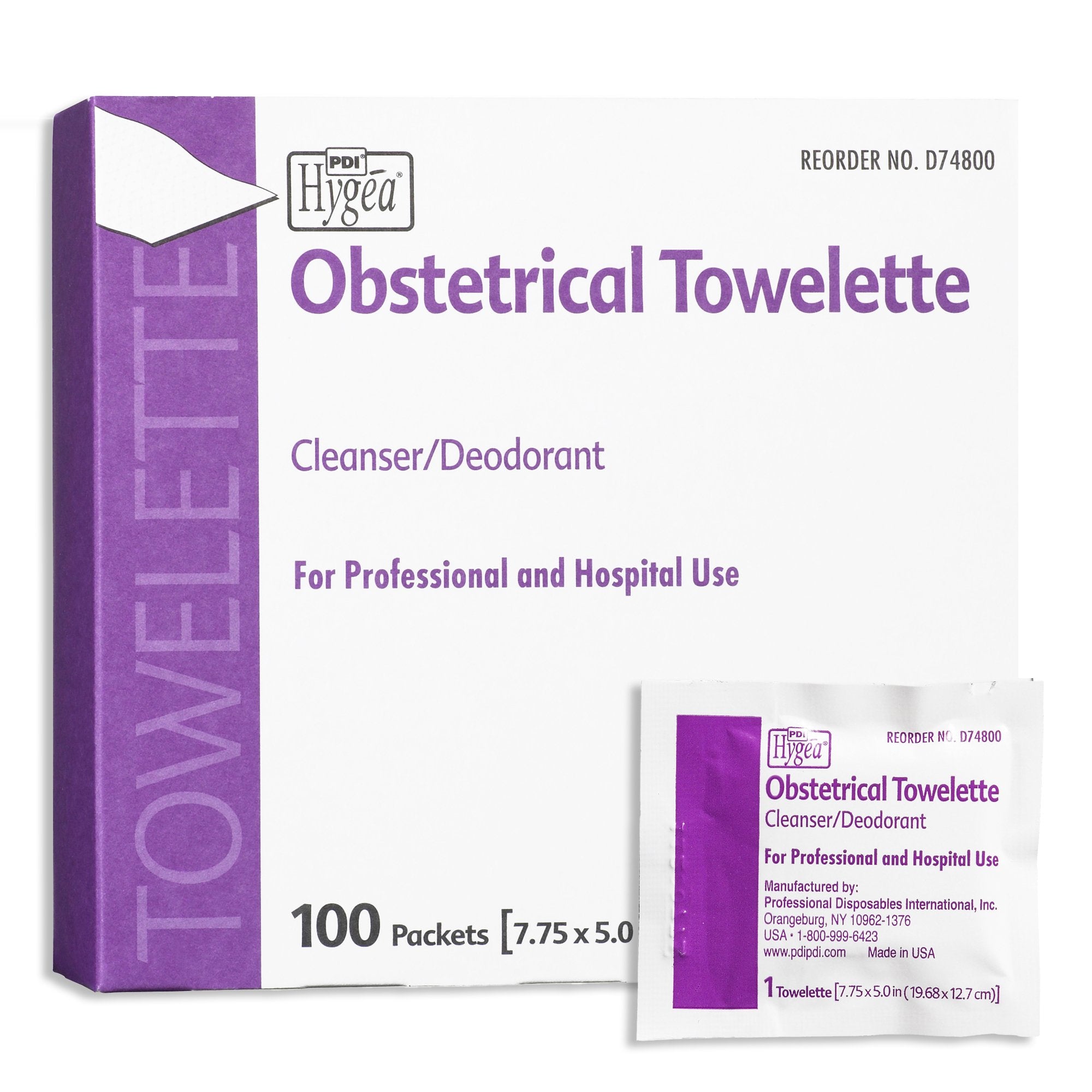 Hygea® Scented Obstetrical Towelette, Individual Pack (100 Units)