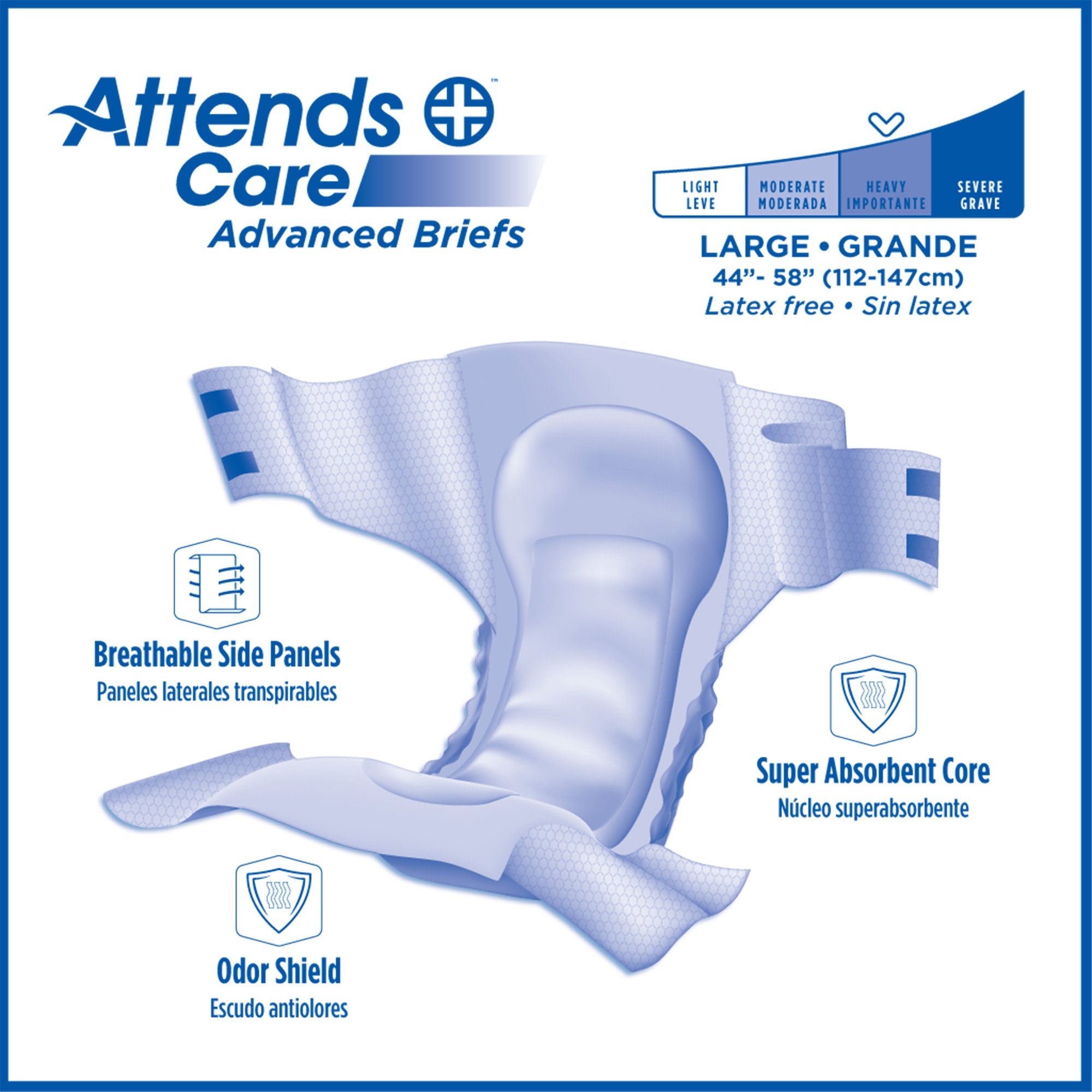 Attends® DermaDry™ Plus Incontinence Brief, Large (24 Units)